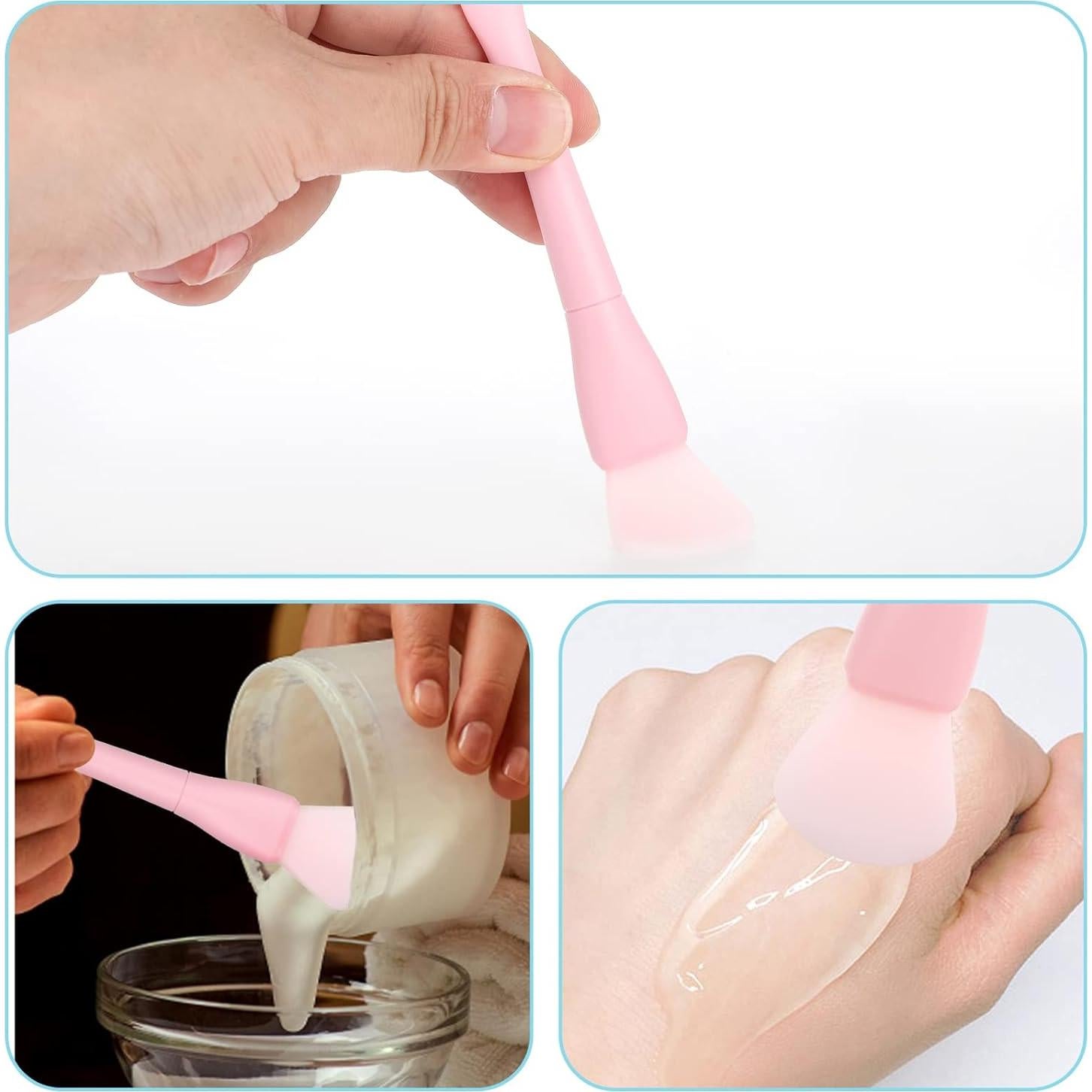 Pincel de Silicona para Mascarilla Facial Ouligay 2PCS