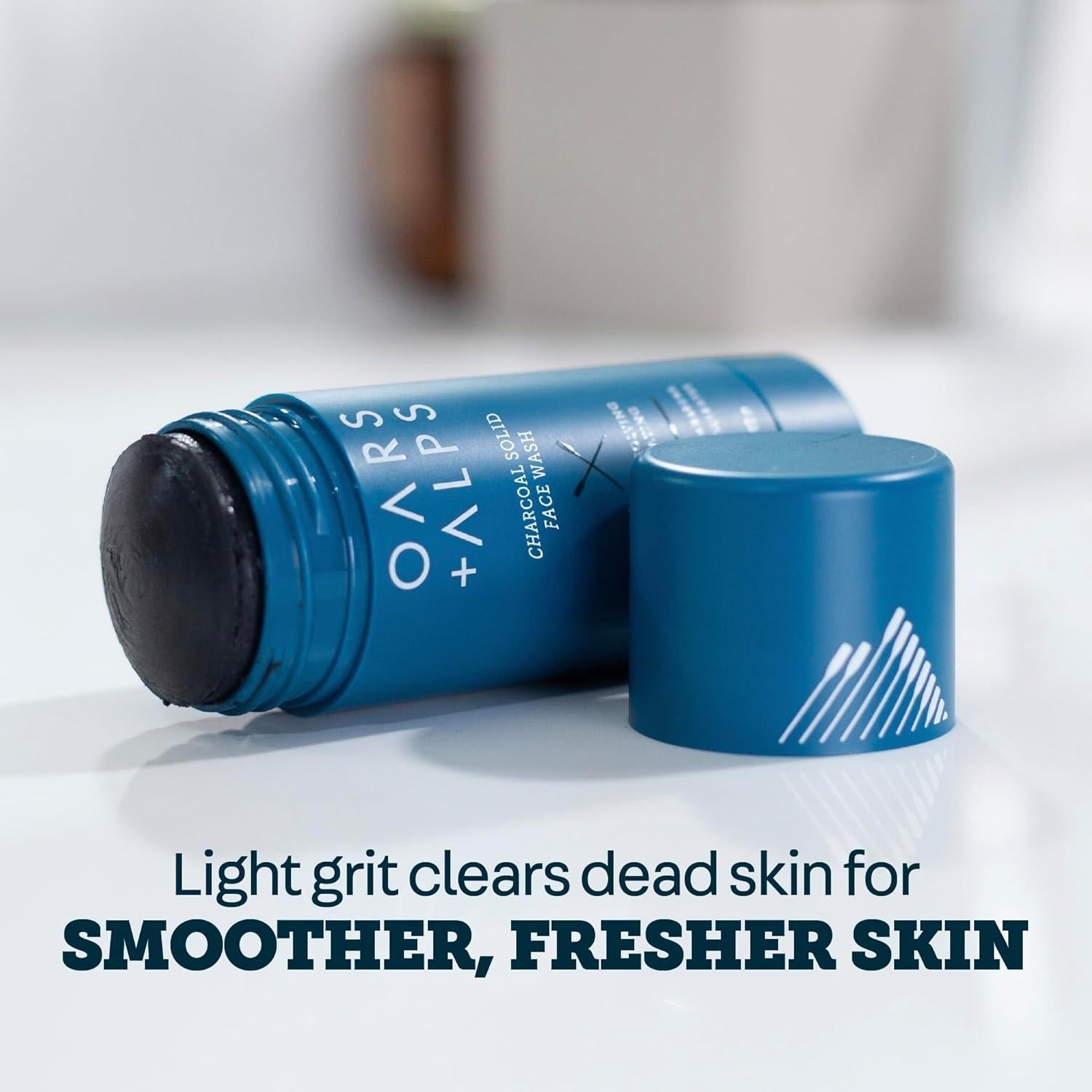 Oars + Alps Barra Exfoliante Facial 2-en-1 con Carbón 34g