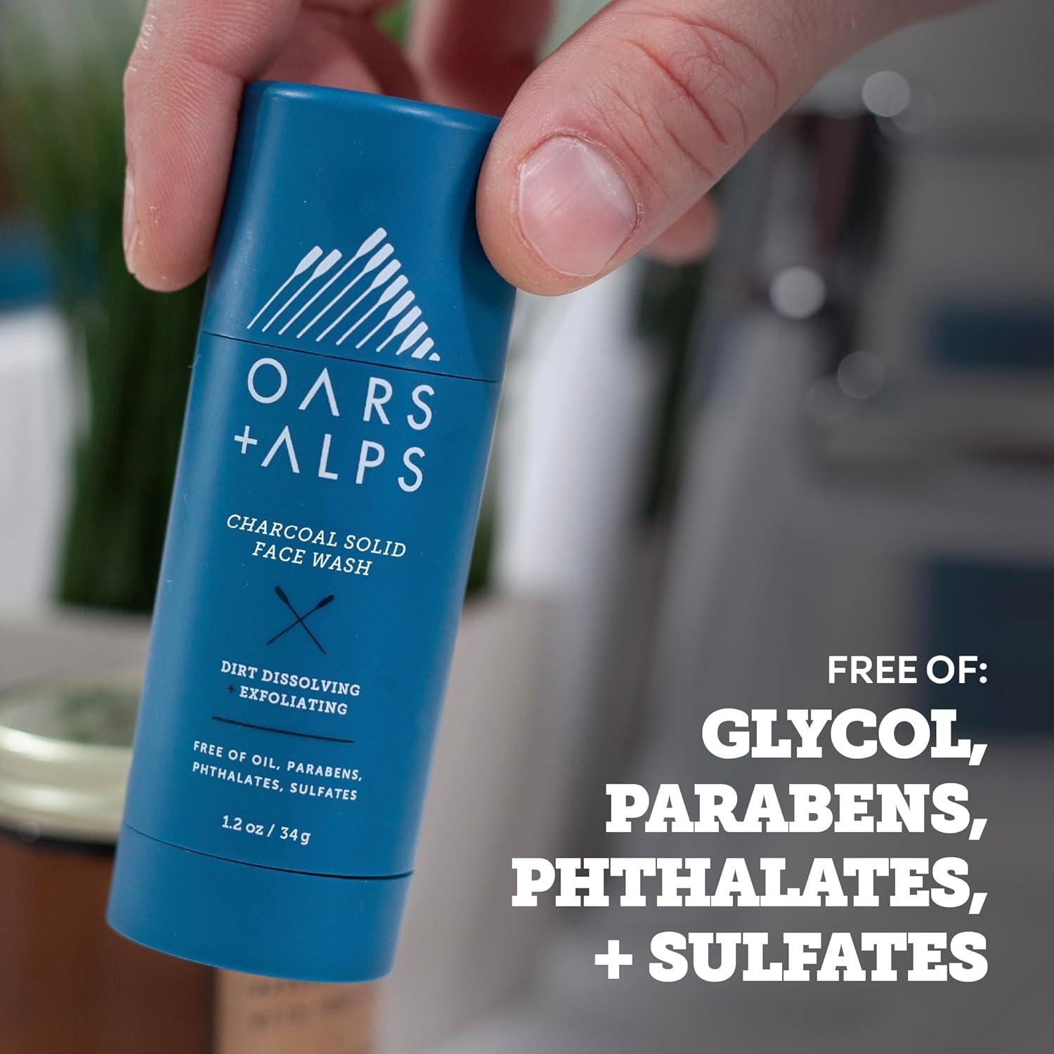 Oars + Alps Barra Exfoliante Facial 2-en-1 con Carbón 34g