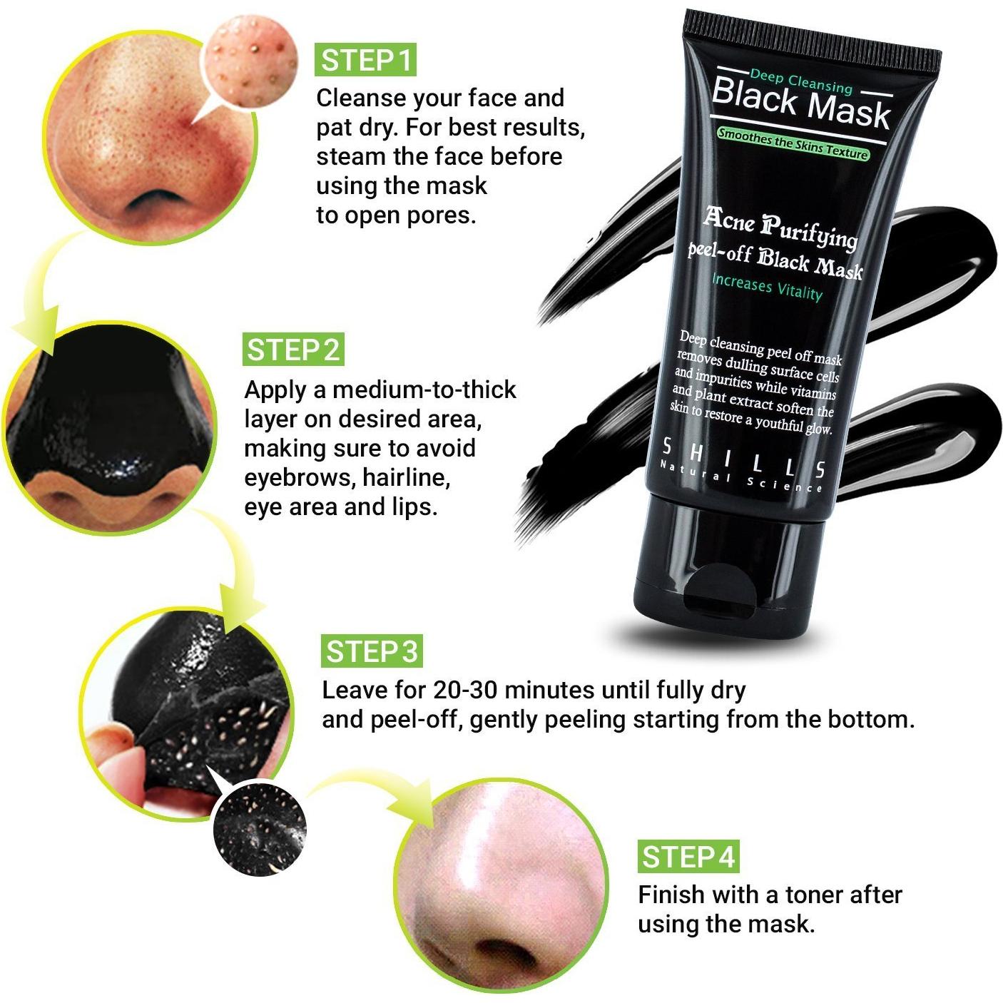 Máscara Facial Peel-Off Shills Carbón Activado 50 ml