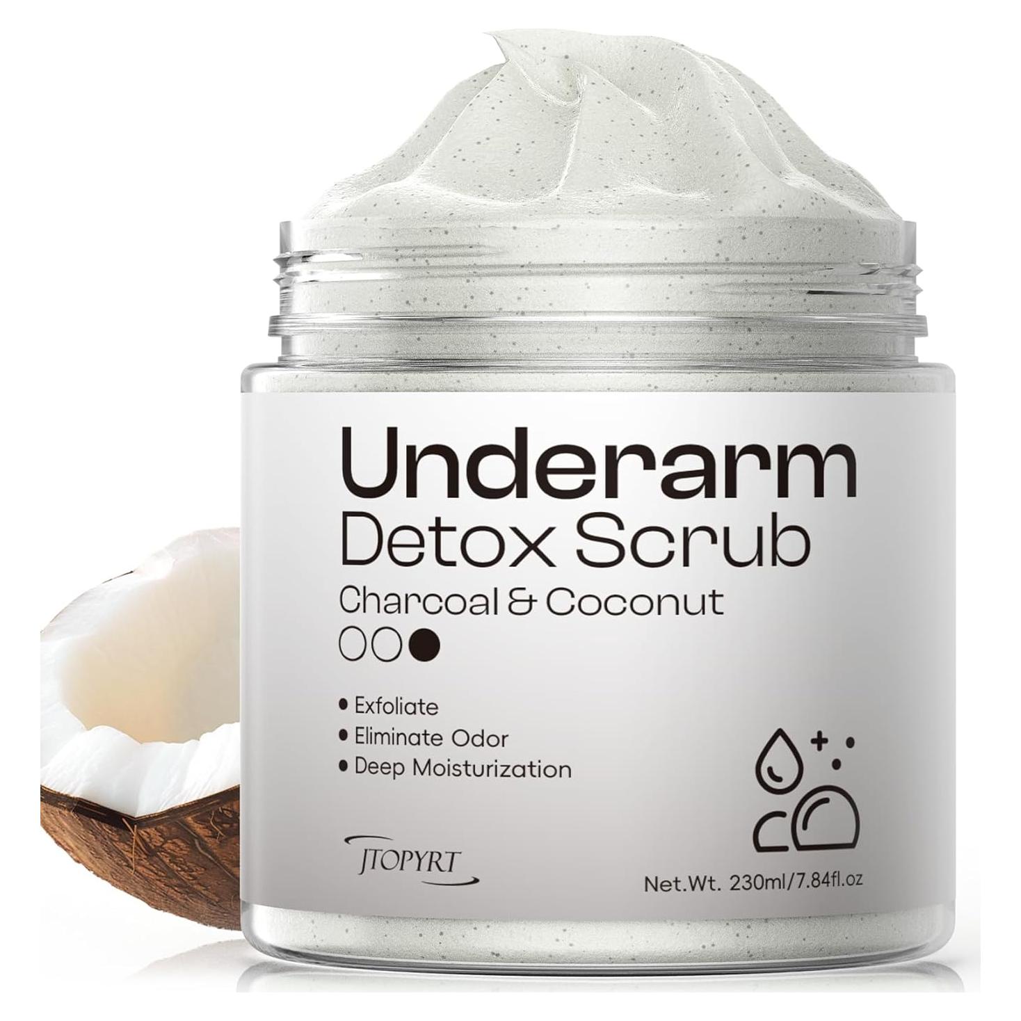 Exfoliante Detox Jtopyrt de Carbón de Coco para Axilas 290g