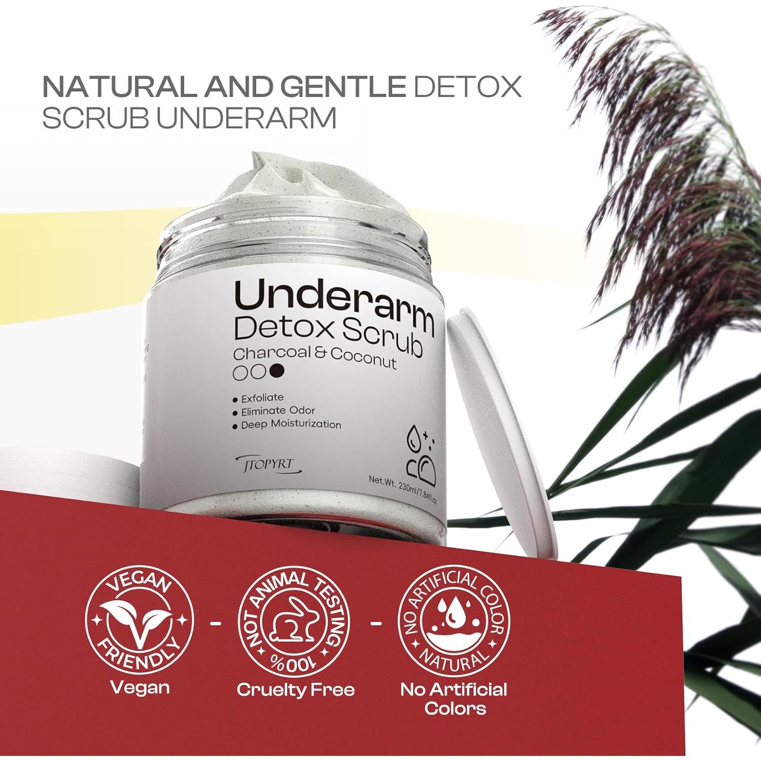 Exfoliante Detox Jtopyrt de Carbón de Coco para Axilas 290g