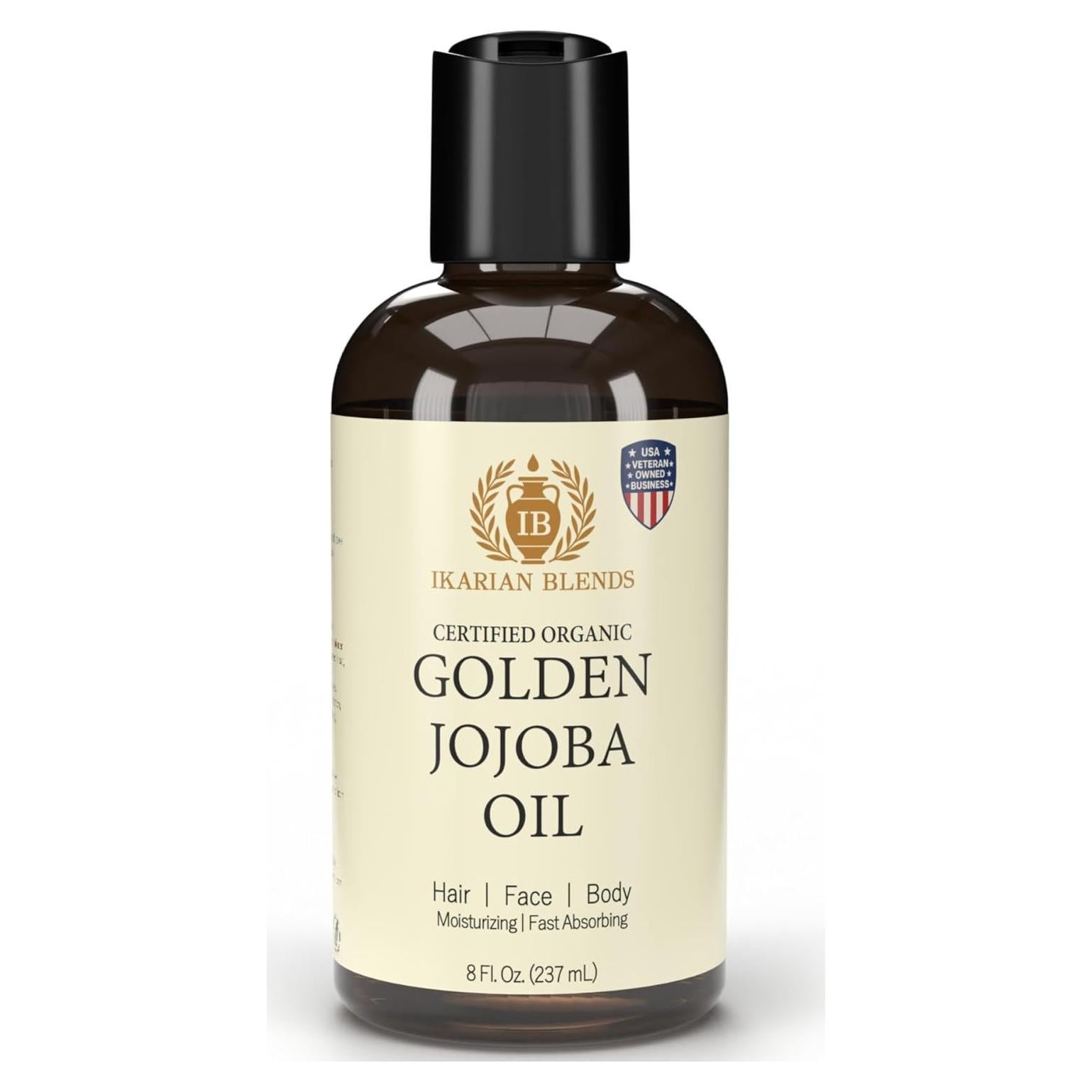 Aceite de Jojoba Dorado Puro Orgánico 240ml - Hidratante Vegano