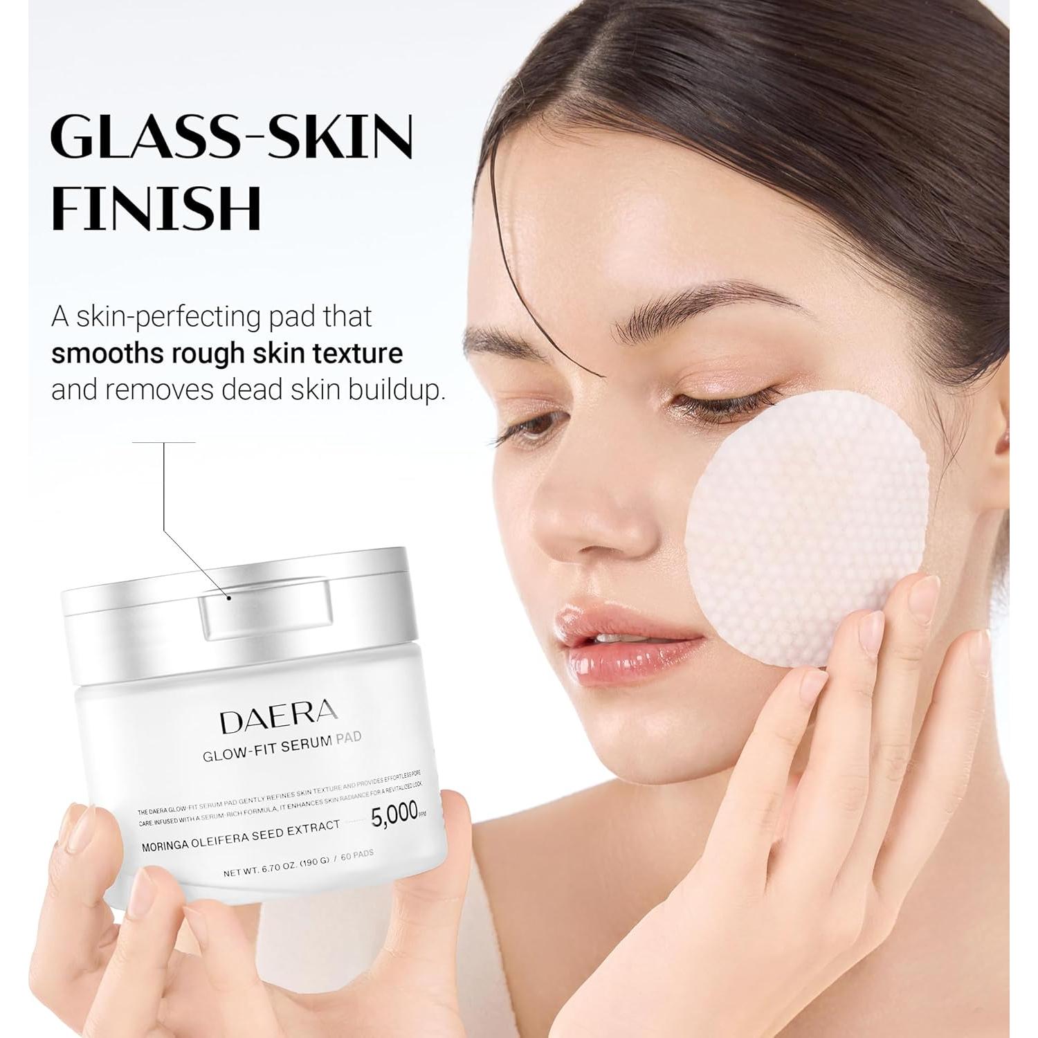 Almohadillas Exfoliantes e Hidratantes DAERA Glow-Fit 60 Unidades