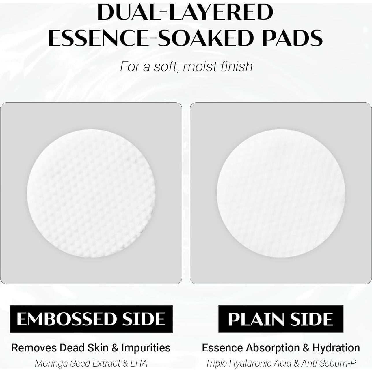 Almohadillas Exfoliantes e Hidratantes DAERA Glow-Fit 60 Unidades