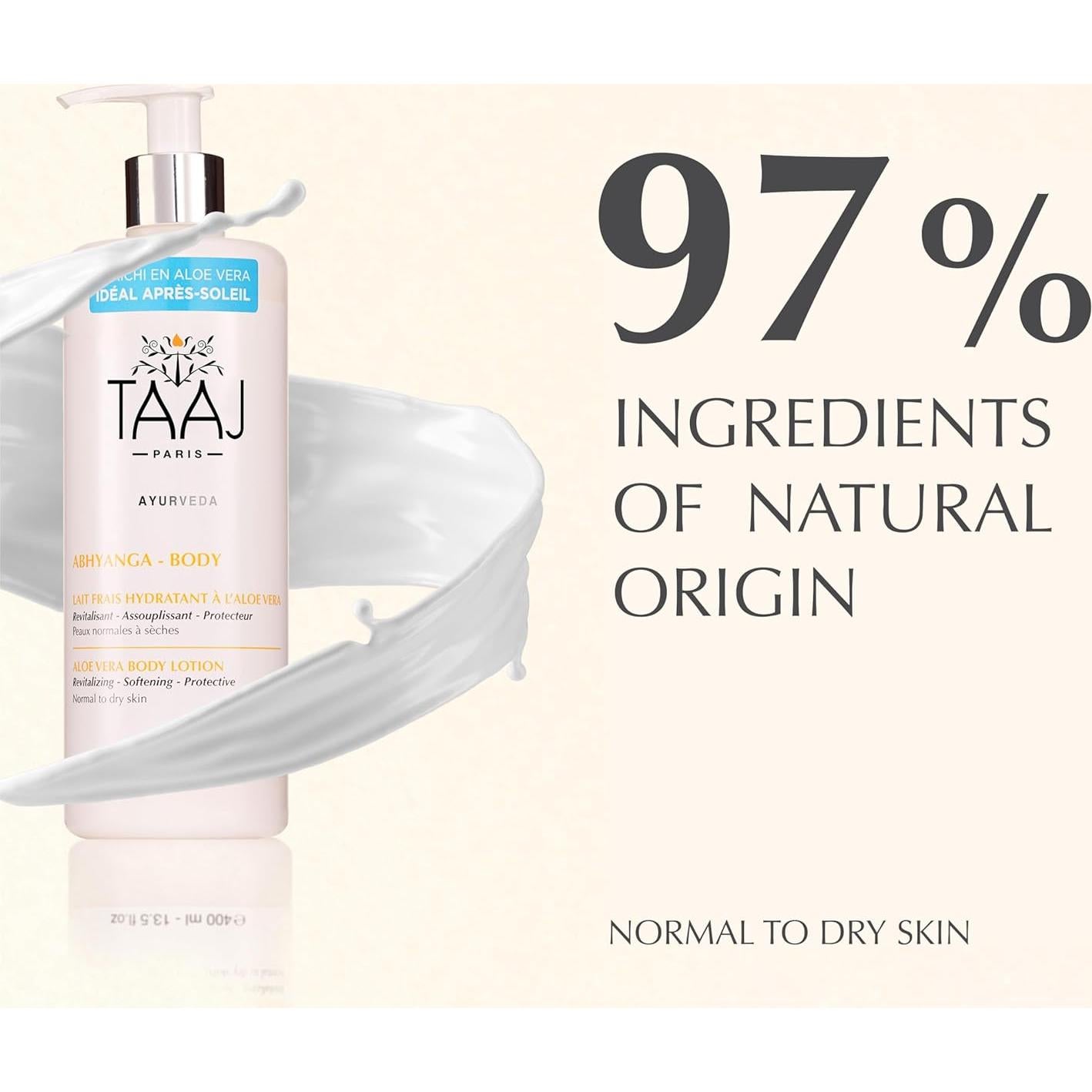 Leche Corporal Refrescante TAAJ con Aloe Vera 400 ml - Hidratante