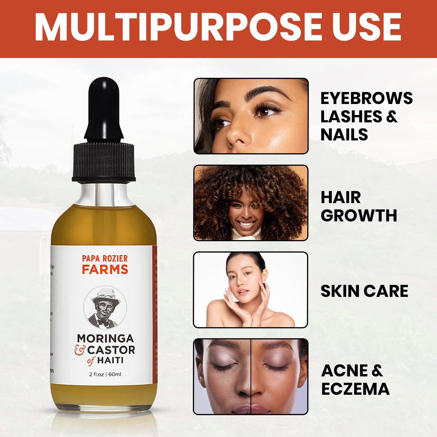 Aceite Orgánico de Ricino y Moringa 50/50 Papa Rozier 59ml