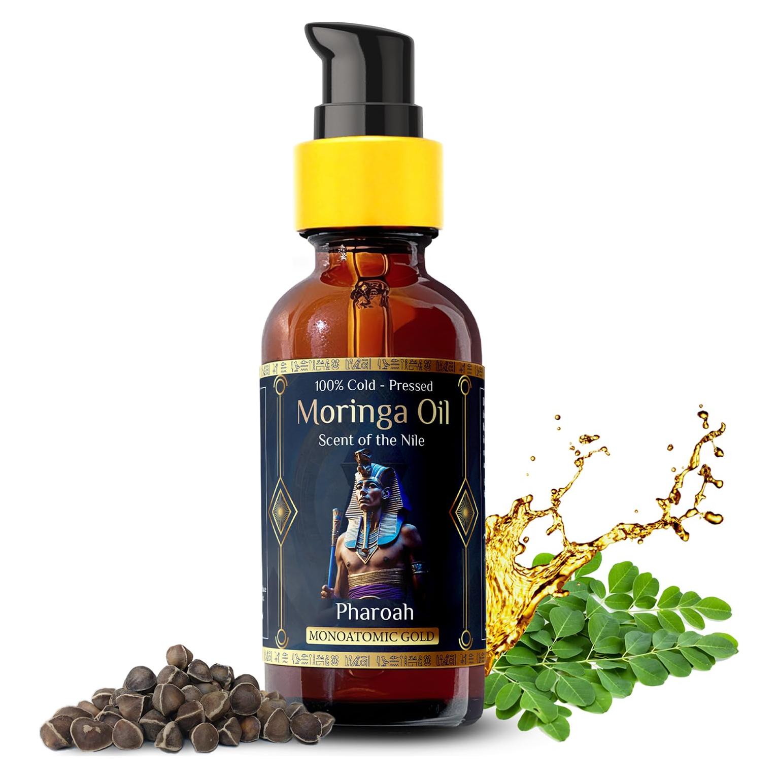 Aceite de Moringa 100% Puro Pharoah 30 ml con Oro Ormus