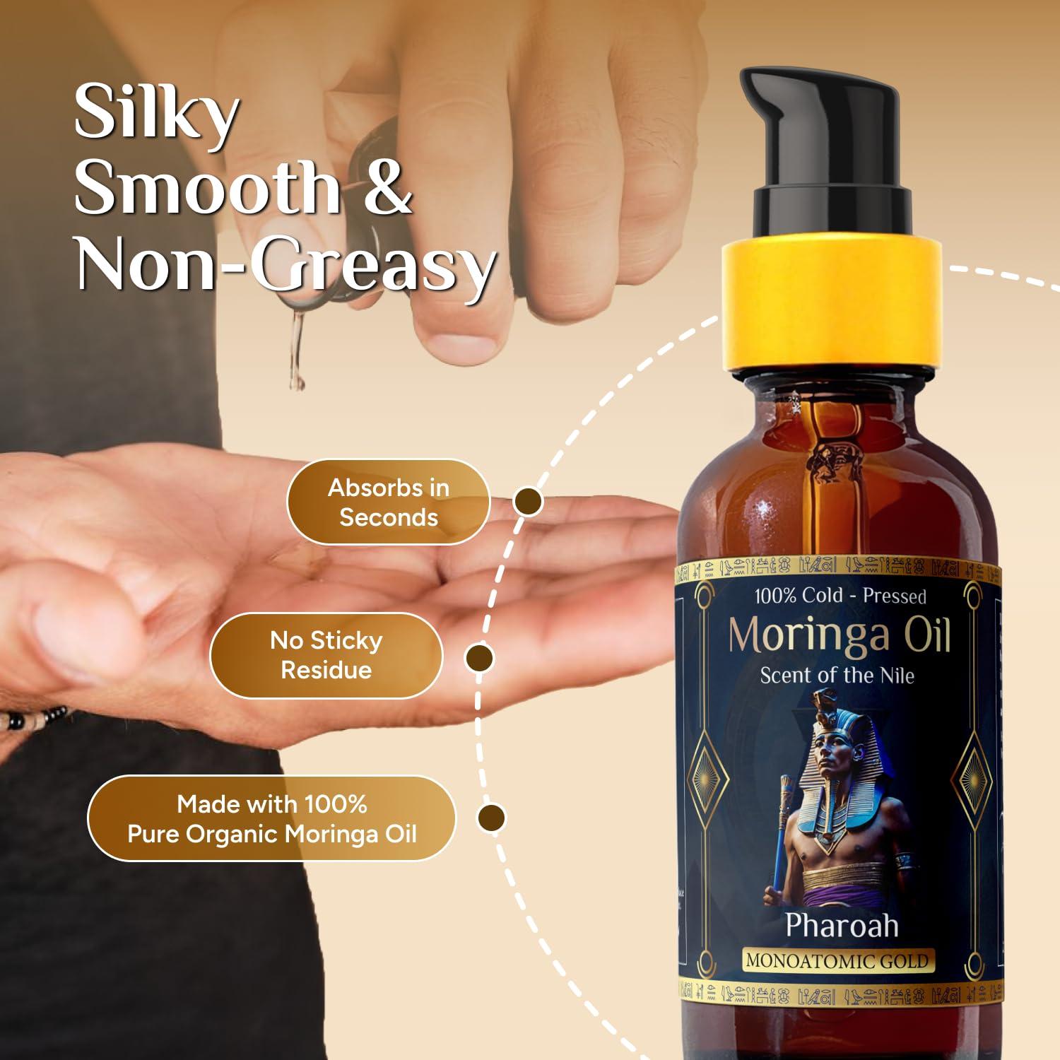 Aceite de Moringa 100% Puro Pharoah 30 ml con Oro Ormus