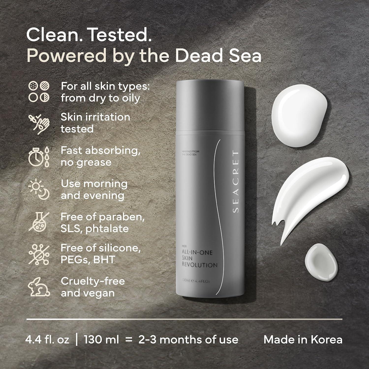 Crema Facial Hidratante para Hombres Seacret 130g 7 en 1