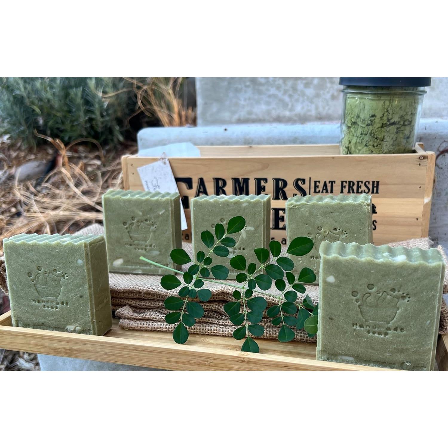 Jabón Vegano de Moringa y Musgo Marino - 113g - Cuidado Natural