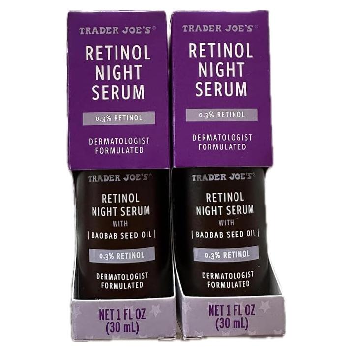 Suero Nocturno de Retinol Trader Joe's - 2 x 29.57 ml