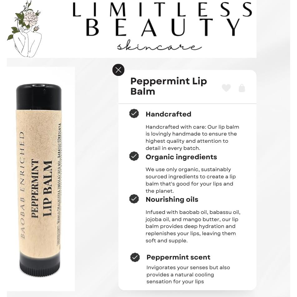 Bálsamo Labial Natural Belleza Sin Límites - Paquete de 3