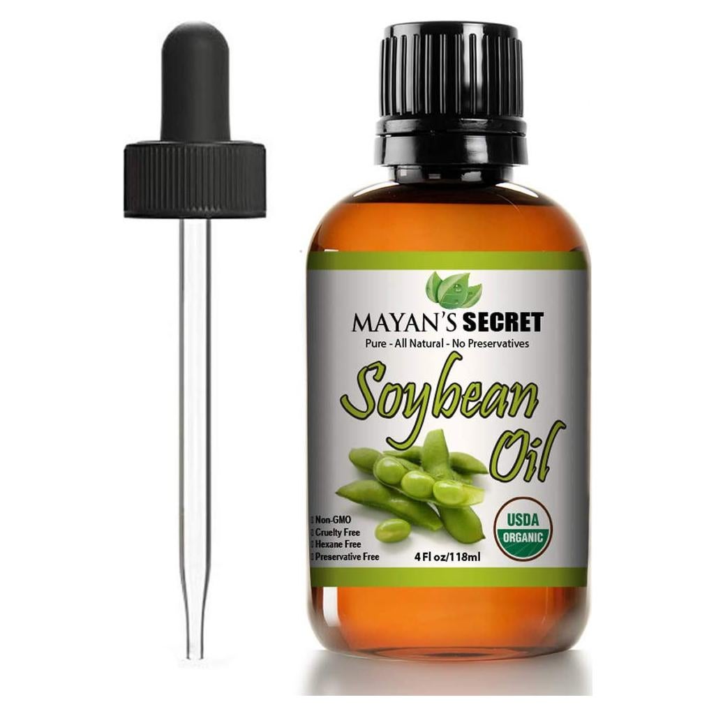 Aceite de Soja Orgánico Puro Mayan's Secret 118 ml - Hidratante Facial y Capilar
