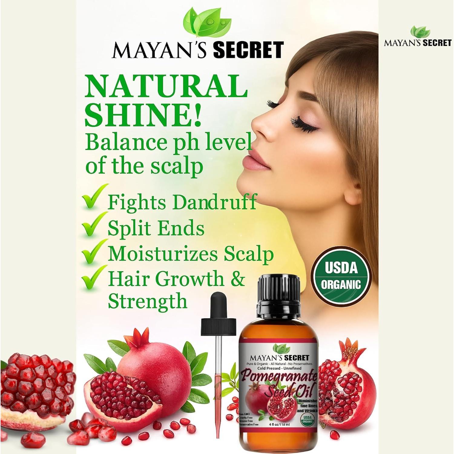 Aceite de Semilla de Granada Mayan's Secret 118ml Prensado en Frío