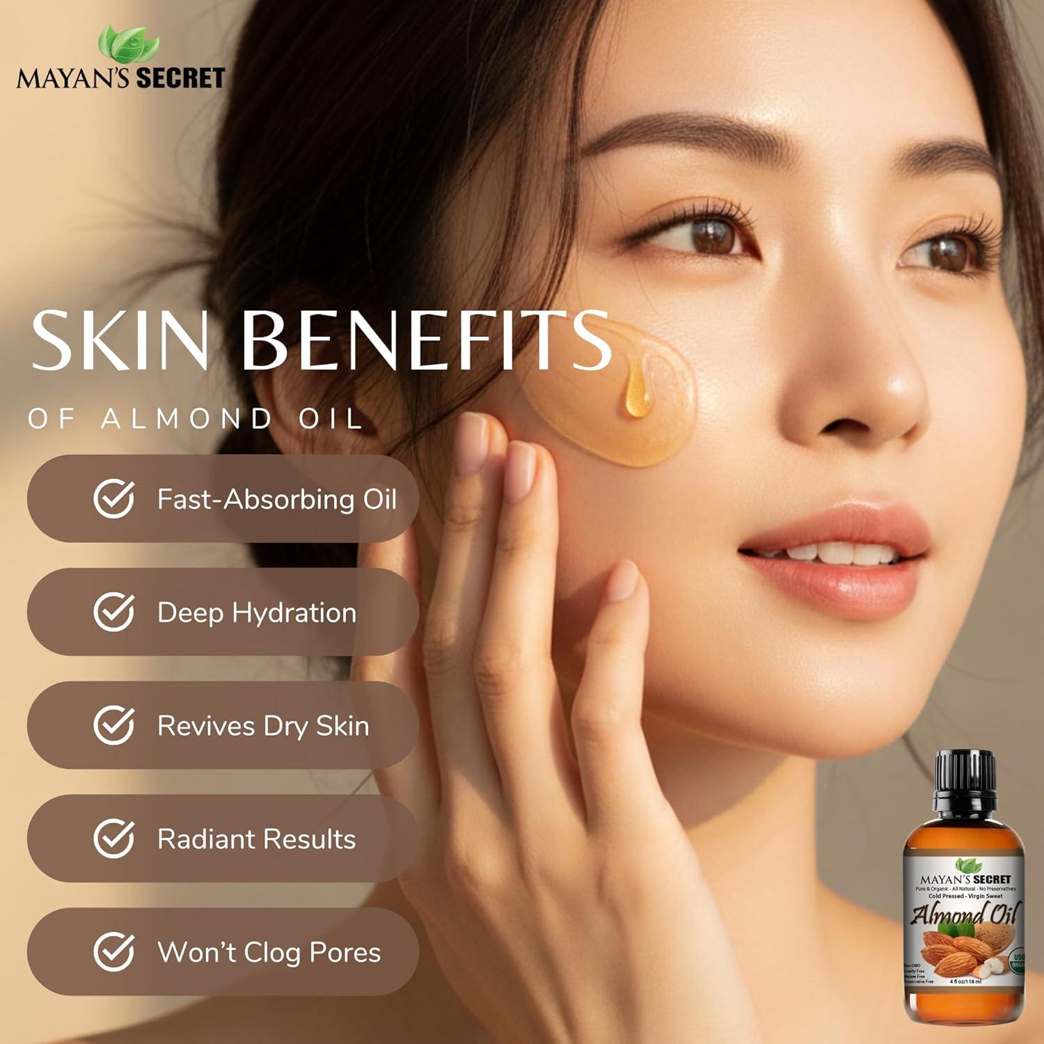 Aceite de Almendra Dulce 100% Orgánico Secreto Maya 118 ml