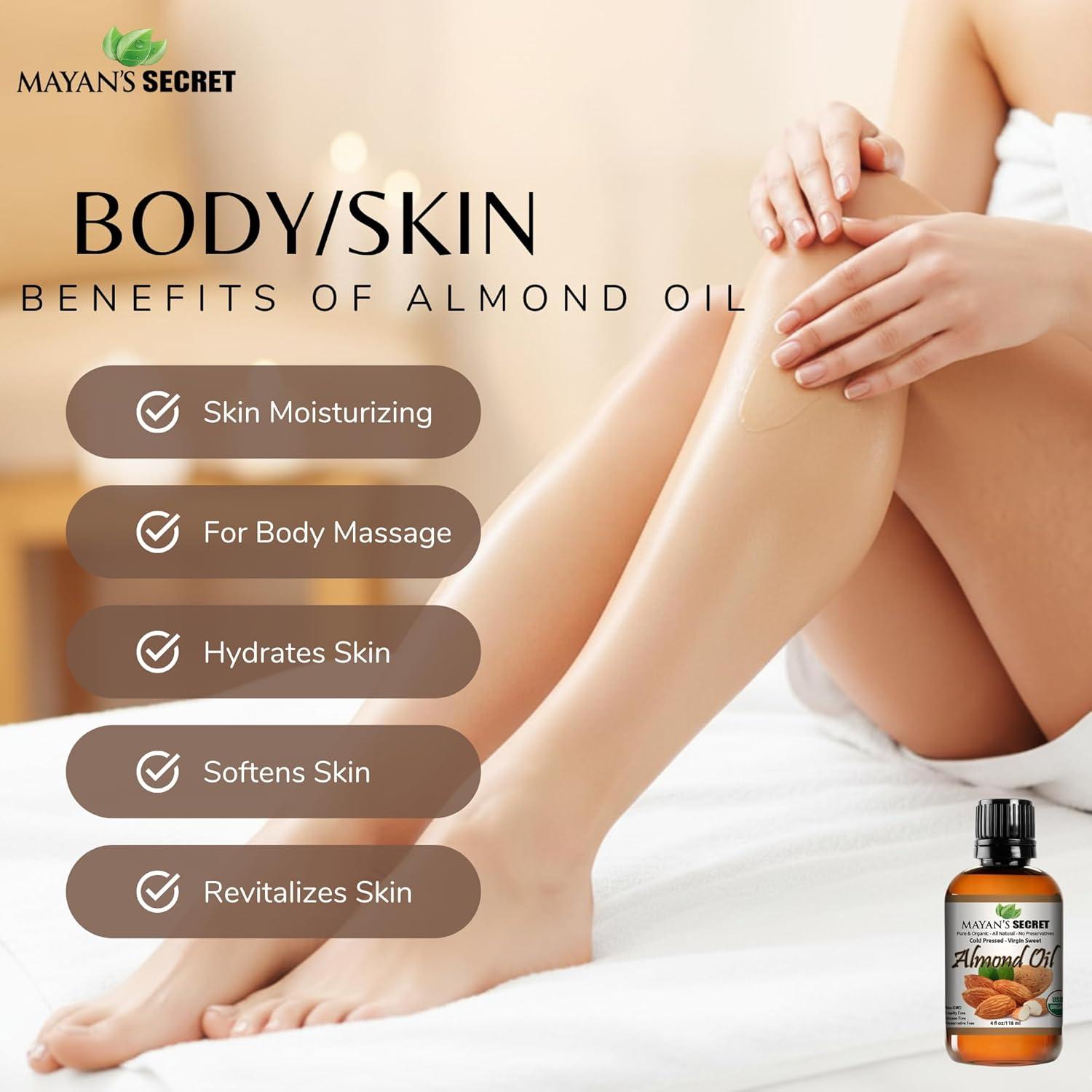 Aceite de Almendra Dulce 100% Orgánico Secreto Maya 118 ml