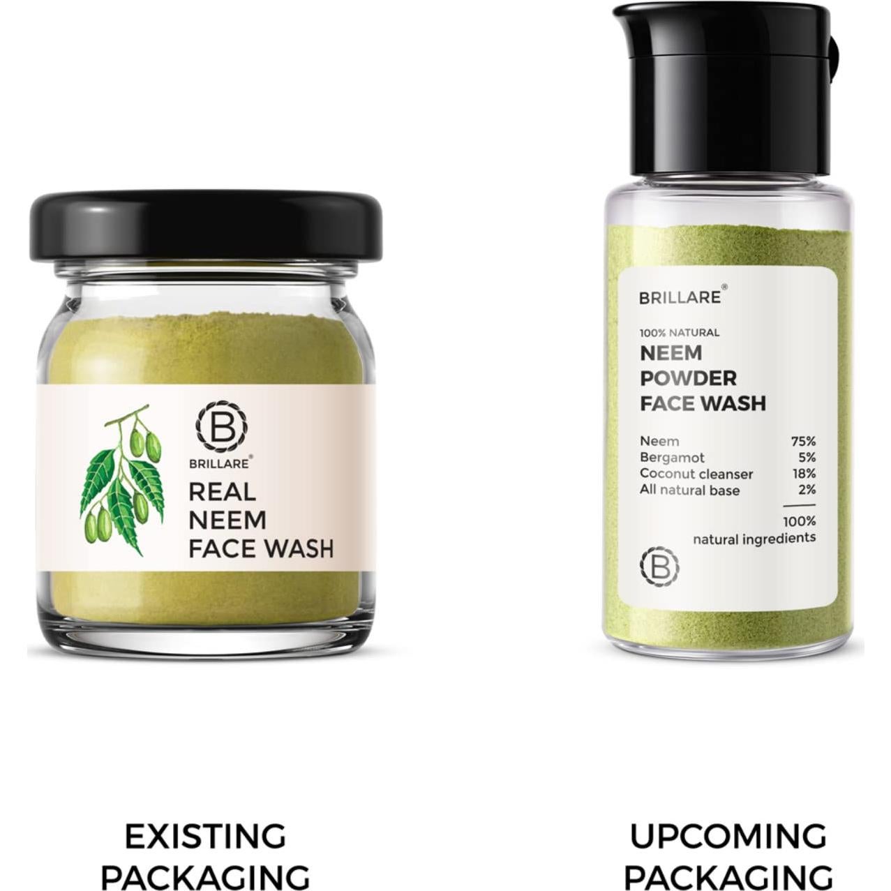 Limpiador Facial de Neem Brillare 15g - Jabón Natural para Piel Grasa