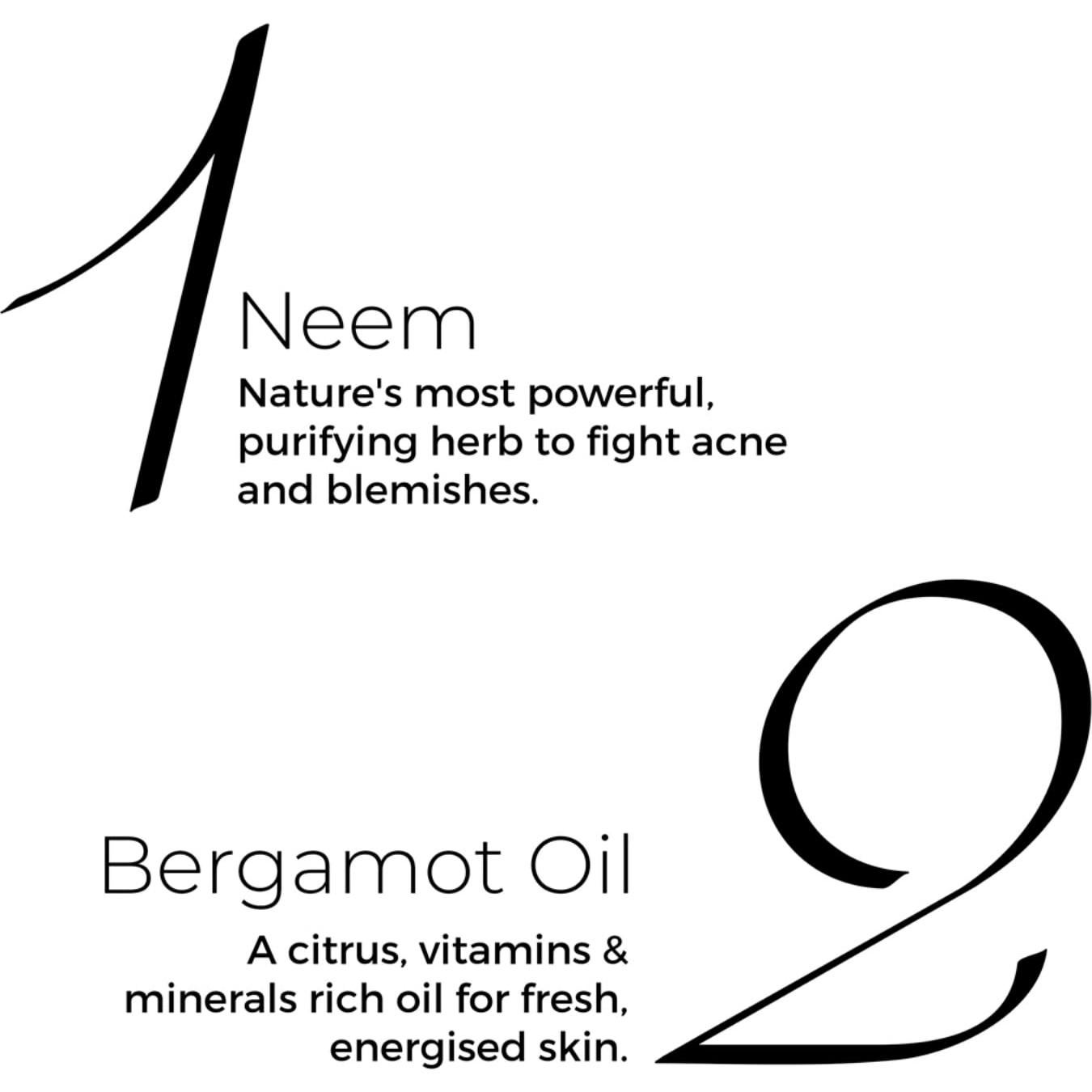 Limpiador Facial de Neem Brillare 15g - Jabón Natural para Piel Grasa