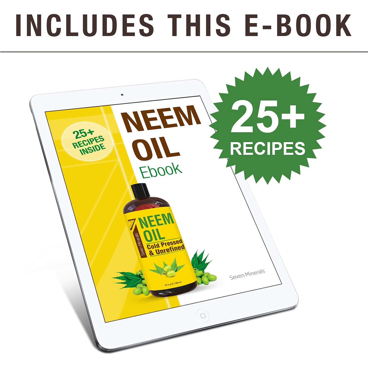 Aceite de Neem Puro Seven Minerals 946 ml - Sin OGM, Prensado en Frío