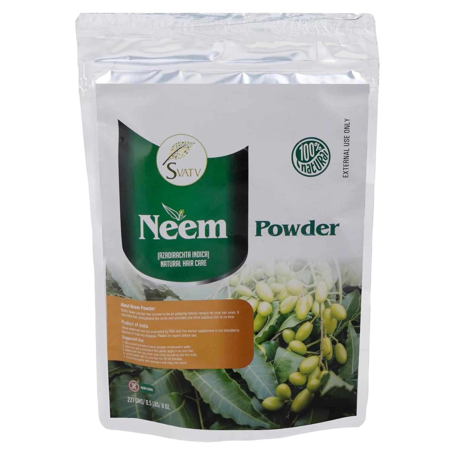 Polvo de Neem SVATV 227g | Cuidado del Cabello y Piel