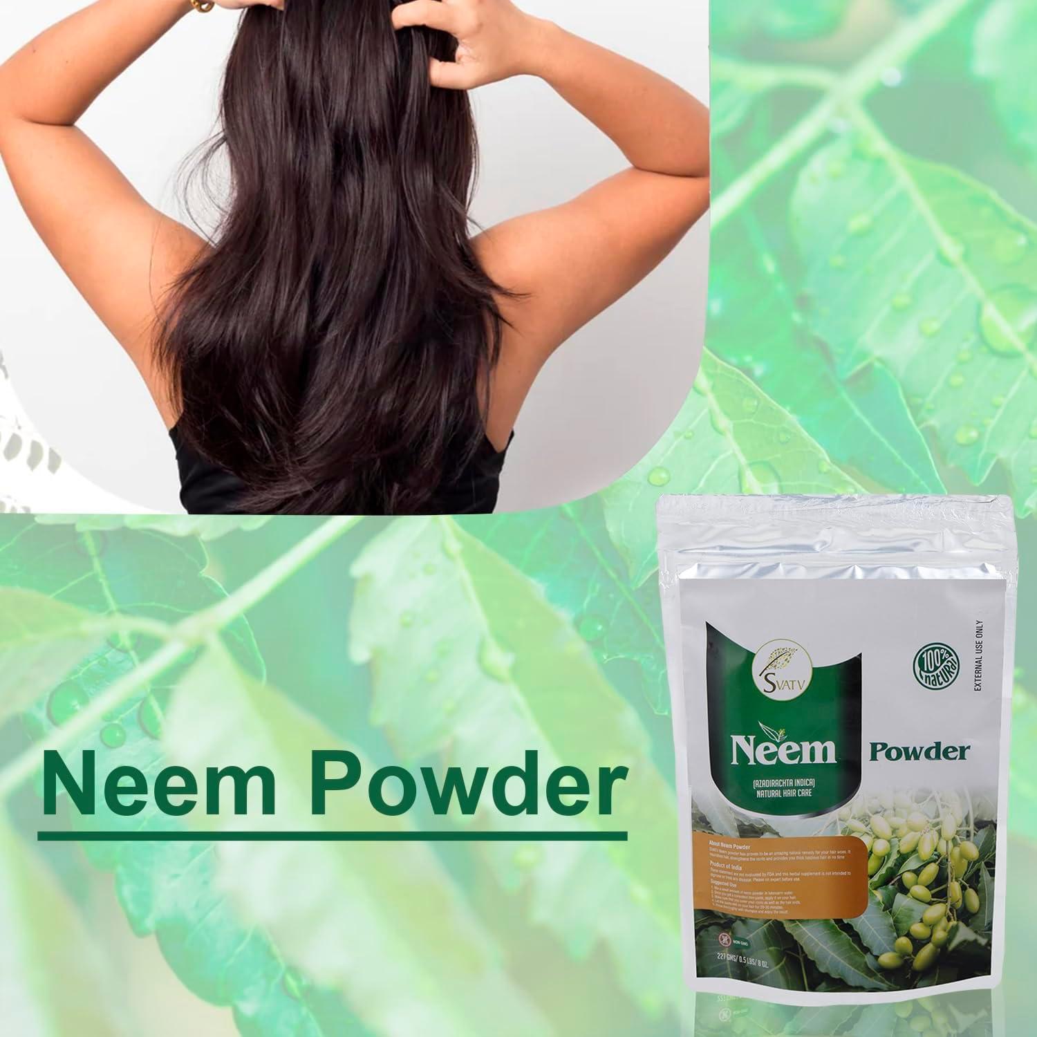Polvo de Neem SVATV 227g | Cuidado del Cabello y Piel