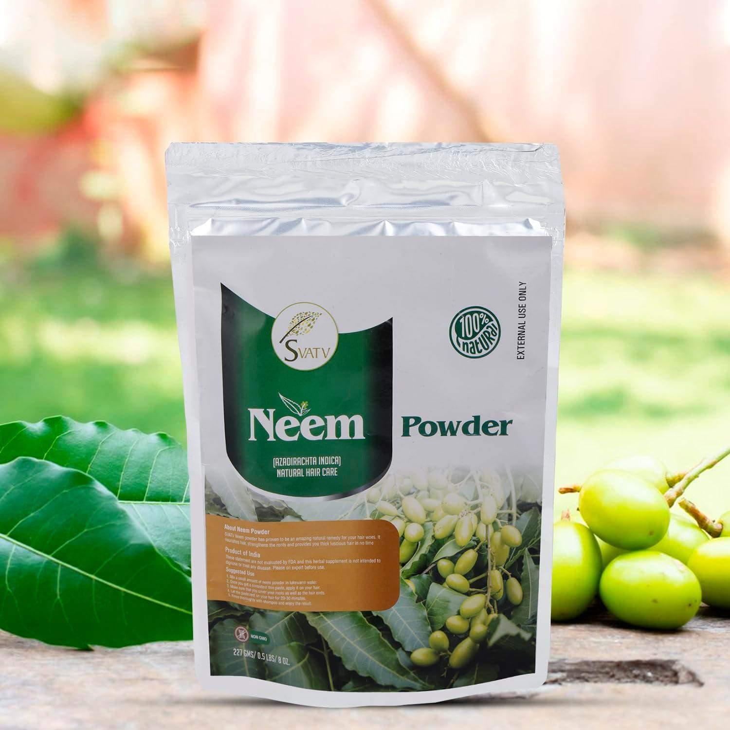 Polvo de Neem SVATV 227g | Cuidado del Cabello y Piel