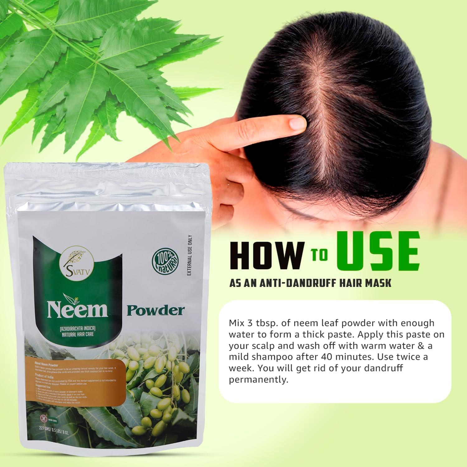 Polvo de Neem SVATV 227g | Cuidado del Cabello y Piel
