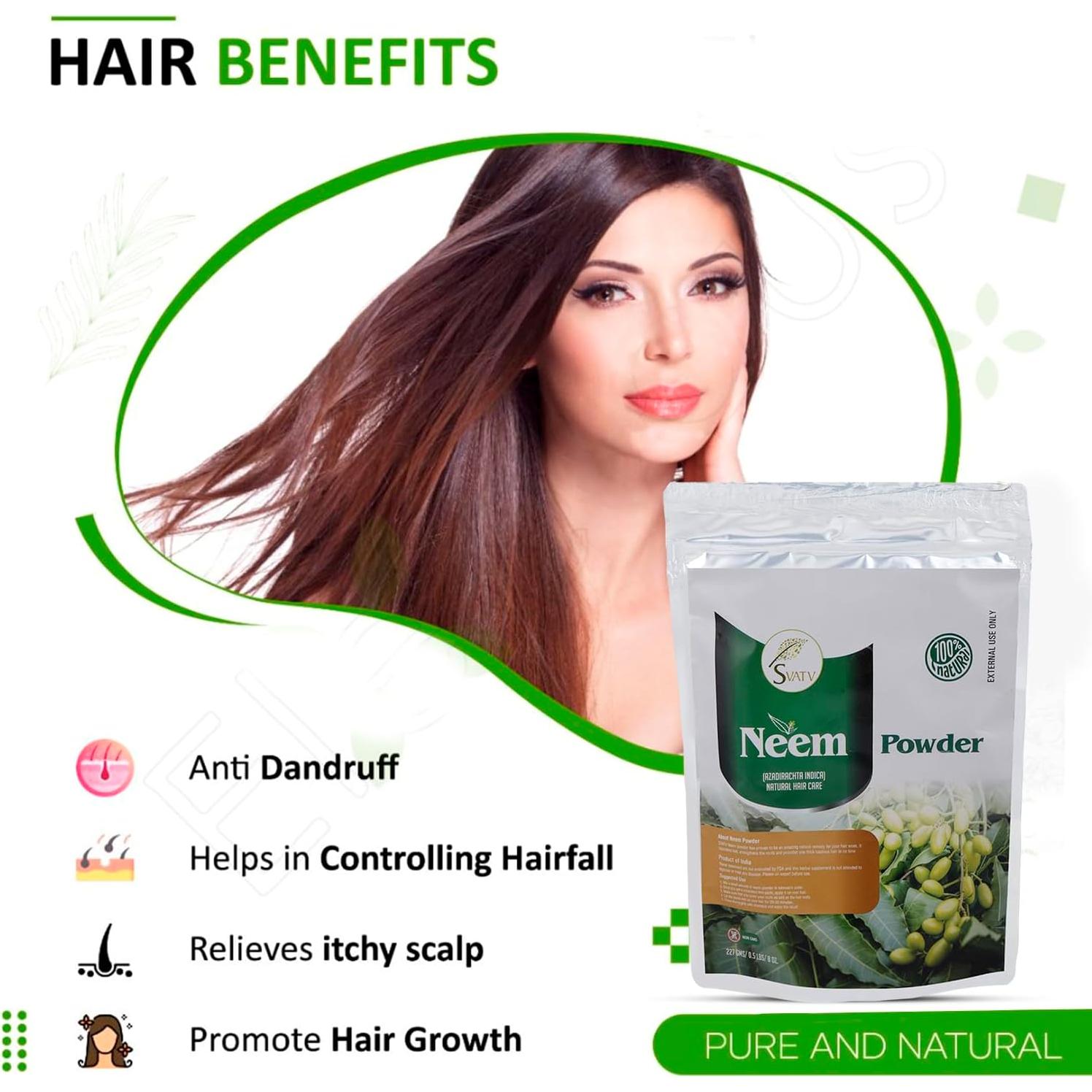 Polvo de Neem SVATV 227g | Cuidado del Cabello y Piel