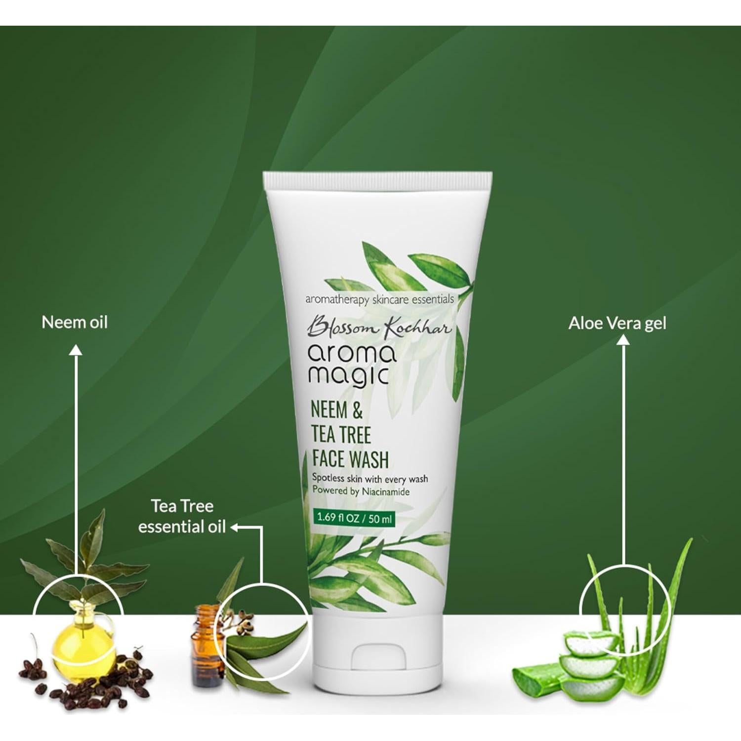 Aroma Magic Lavado Facial Neem y Árbol de Té 100 ml - Control Acné