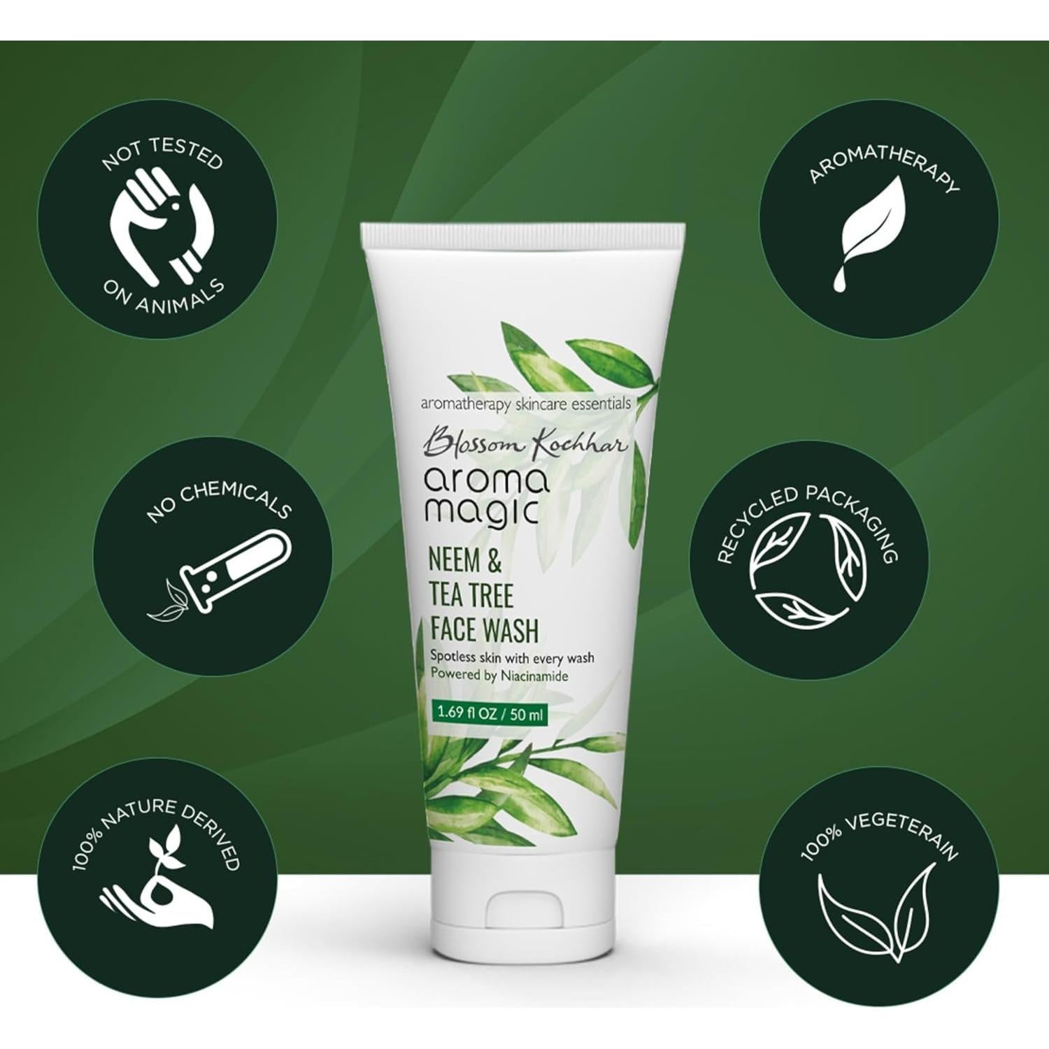 Aroma Magic Lavado Facial Neem y Árbol de Té 100 ml - Control Acné