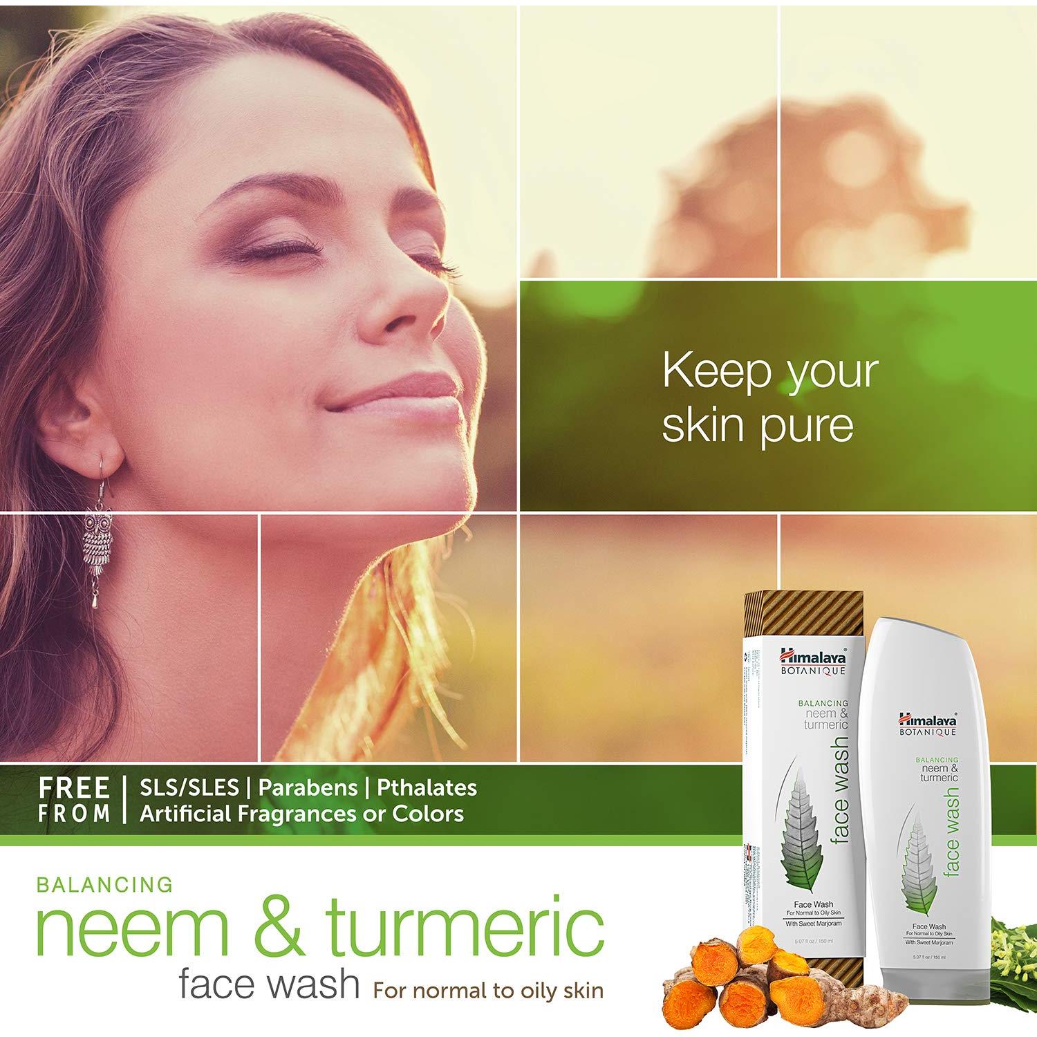 Limpiador Facial Equilibrante Himalaya Neem y Cúrcuma 150 ml