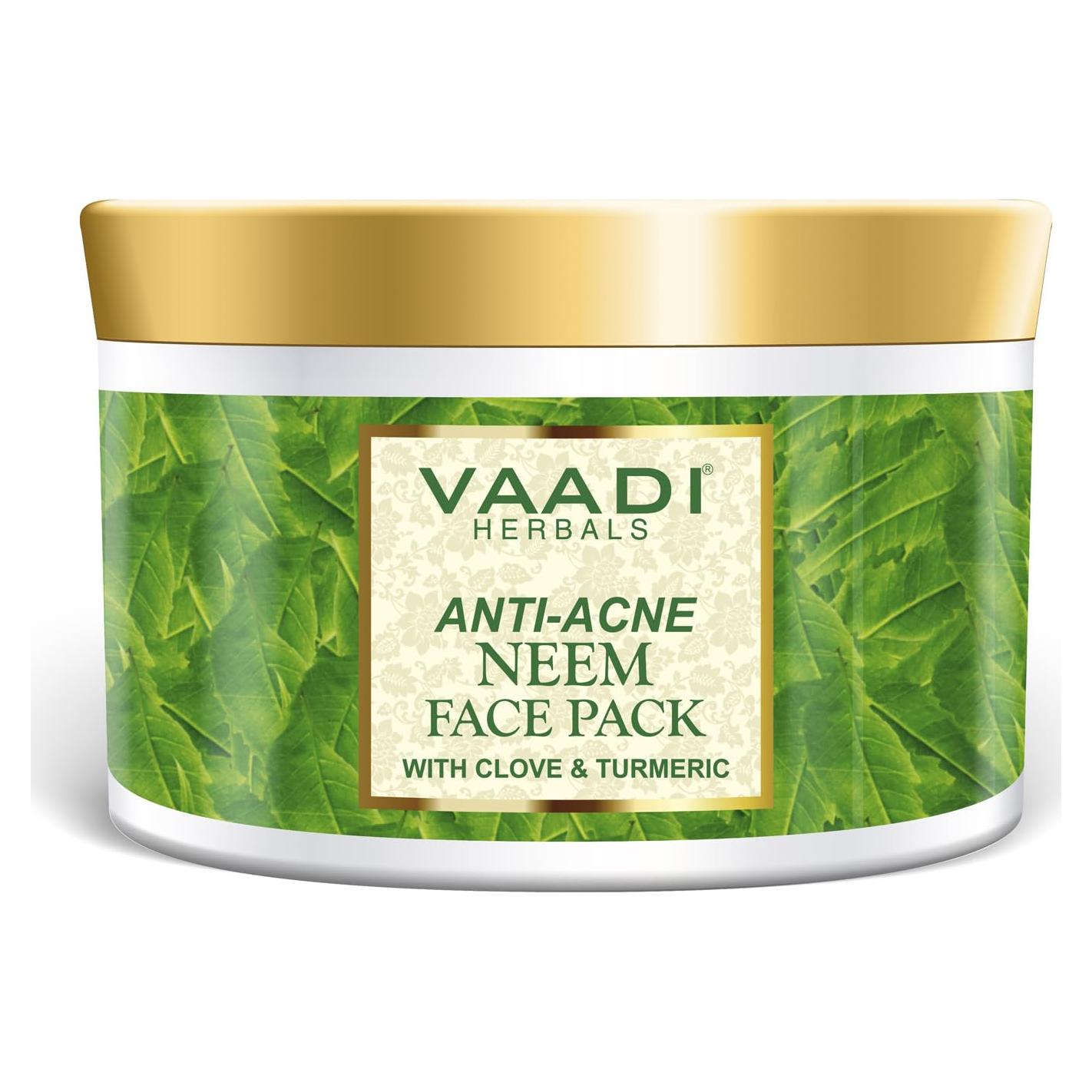 Paquete Facial Anti-acné Vaadi Herbals Neem y Cúrcuma 600g