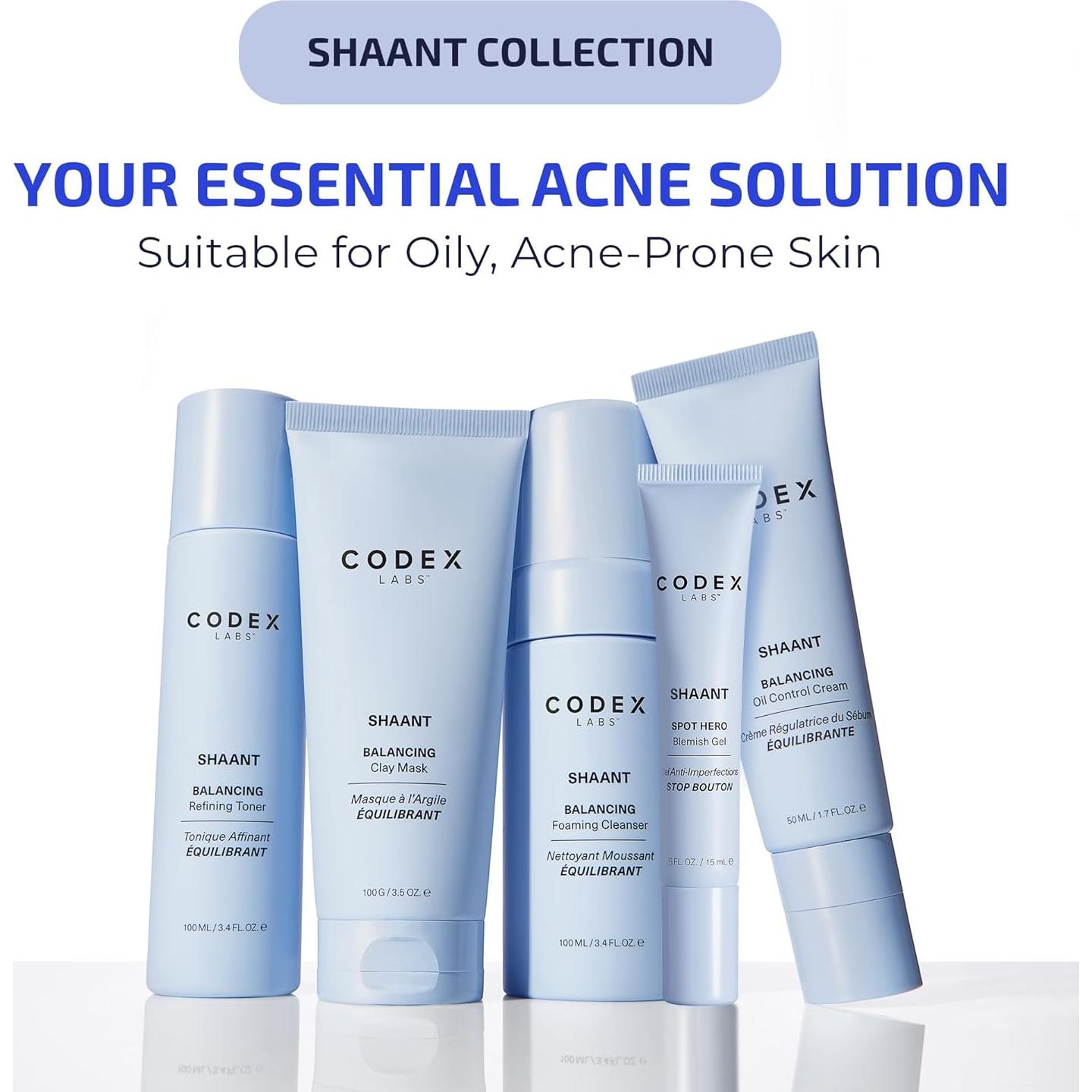 Tónico Refinador Shaant Codex Labs 100ml - Hidratante y Antiacné