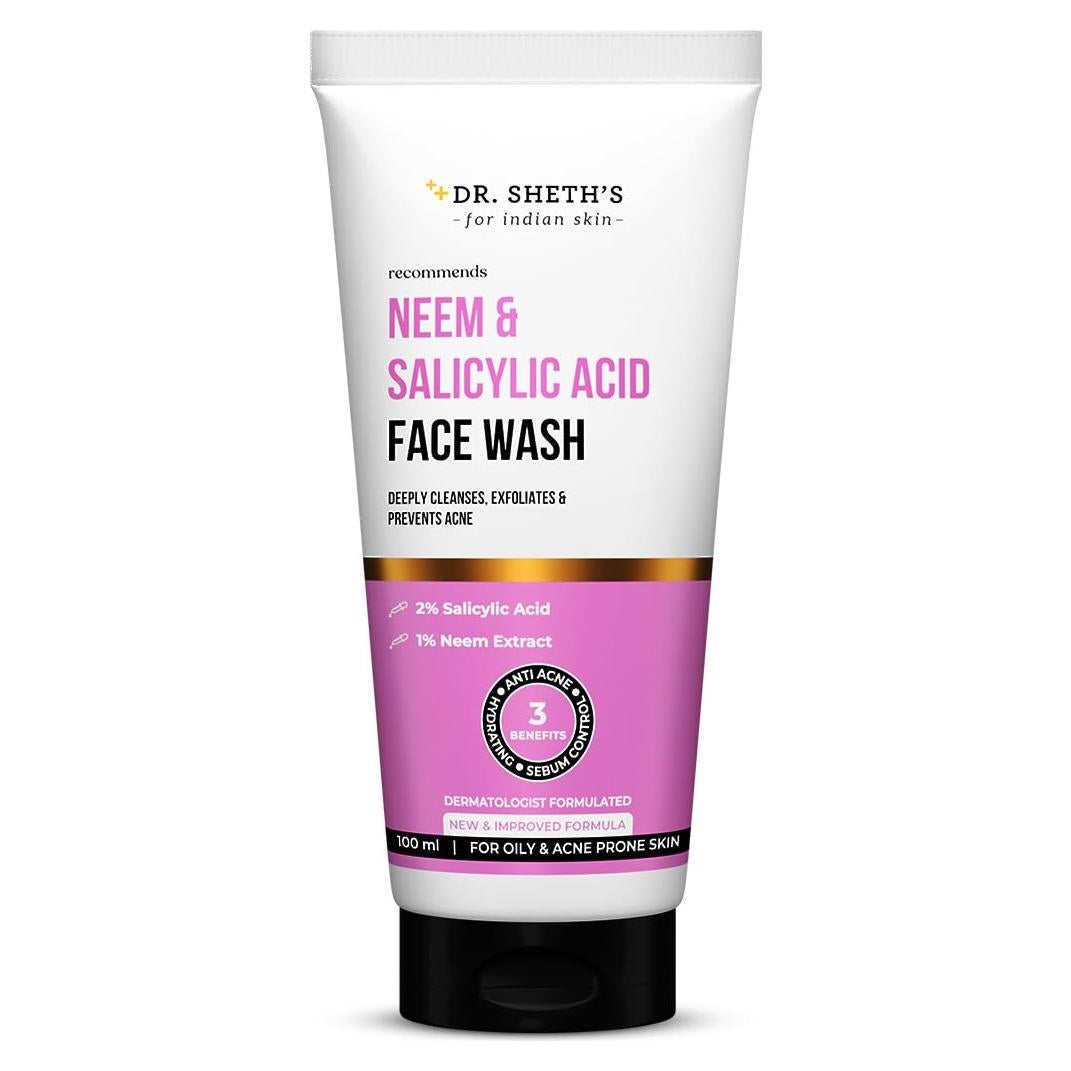 Limpiador Facial Dr. Sheth con Neem y Ácido Salicílico 100 ml