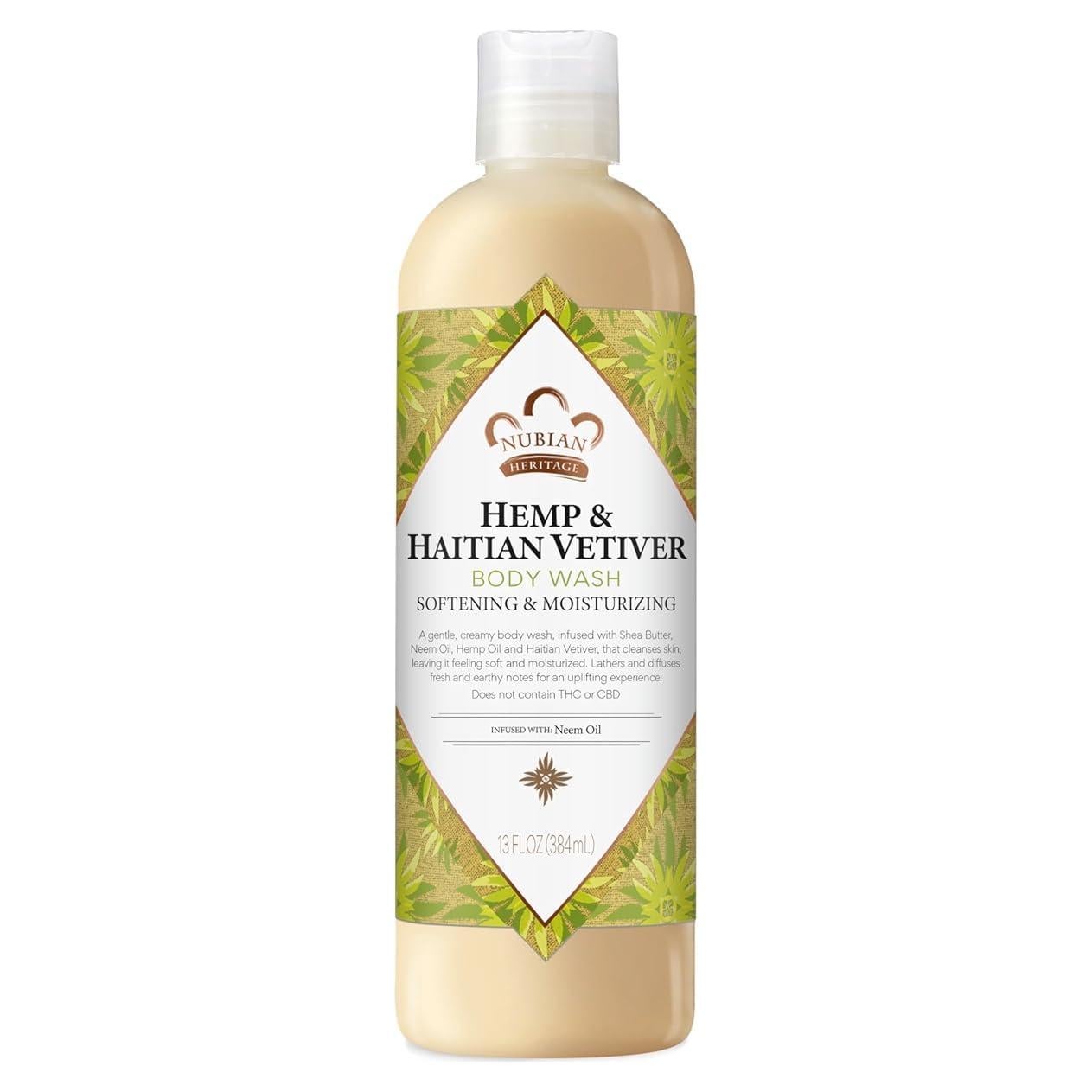 Limpiador Corporal Nubian Heritage 368 g - Cáñamo y Vetiver