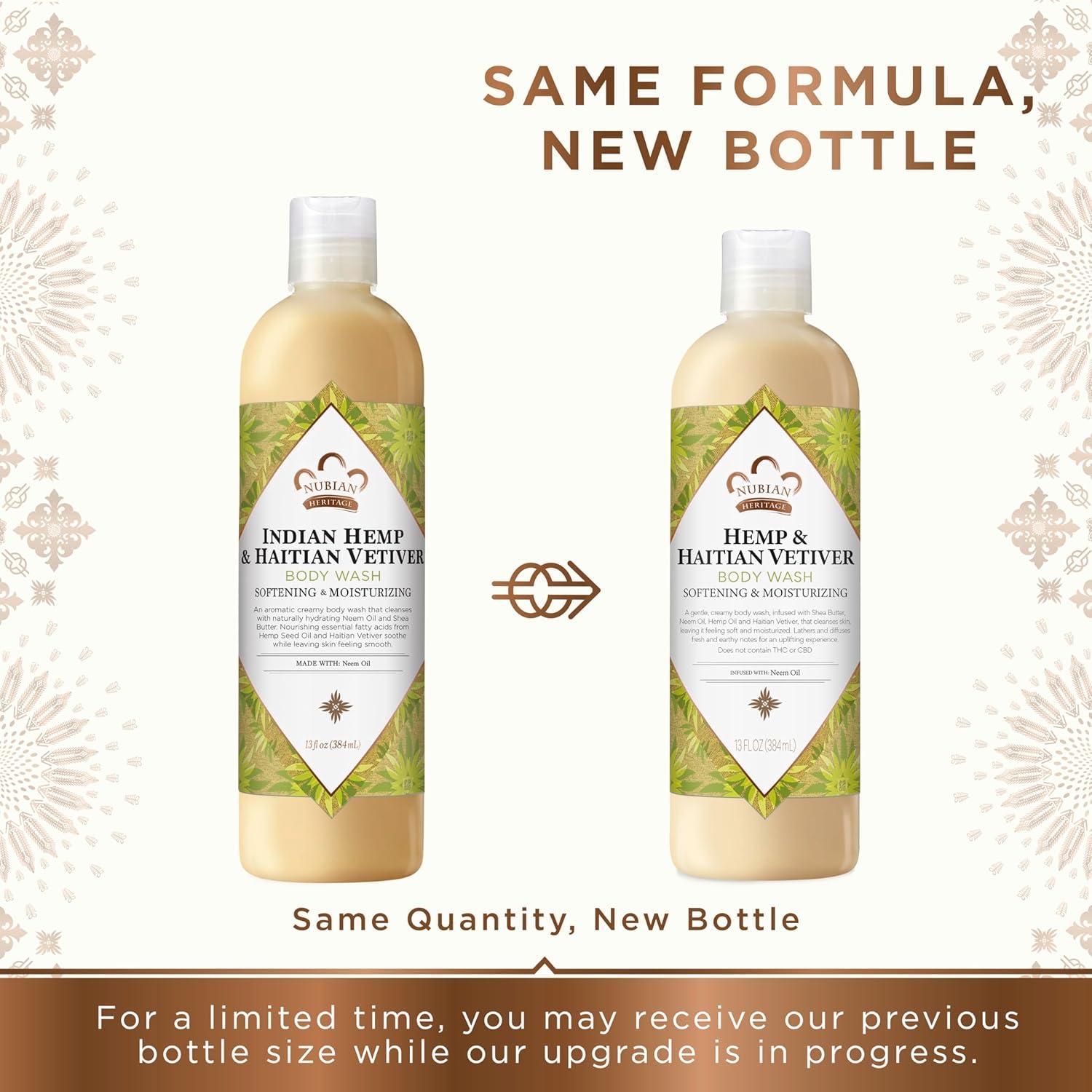 Limpiador Corporal Nubian Heritage 368 g - Cáñamo y Vetiver