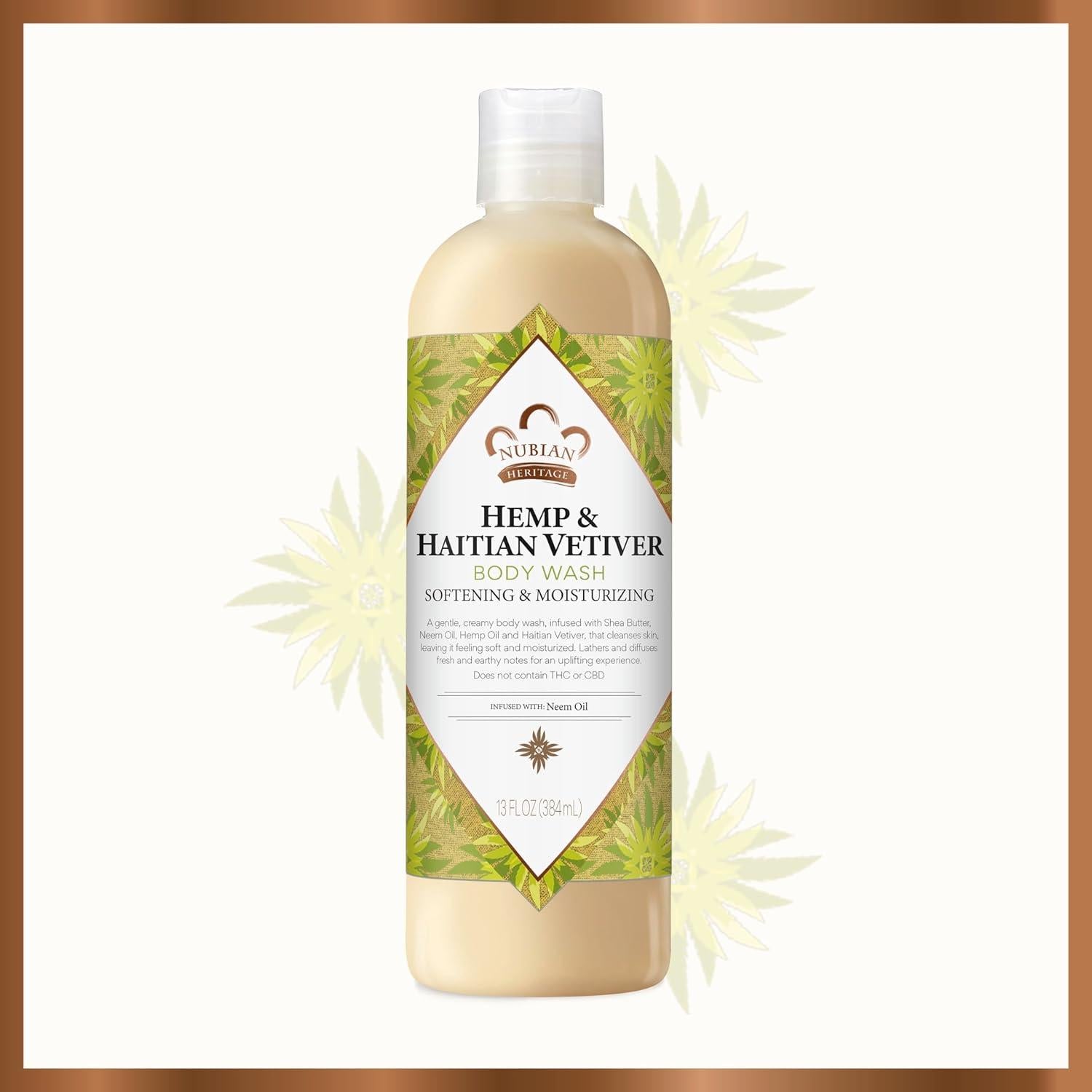 Limpiador Corporal Nubian Heritage 368 g - Cáñamo y Vetiver