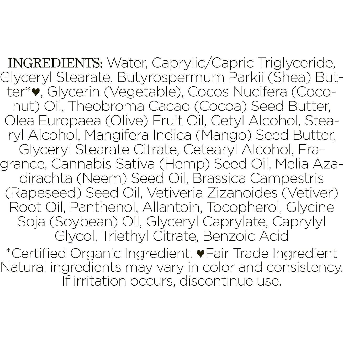 Loción Corporal Nubian Heritage 368.5 ml Cañamo Indio y Vetiver