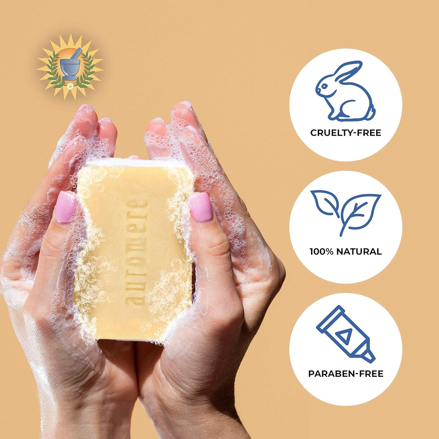 Paquete de Jabón Ayurvédico Auromere - 3 x 77g Natural