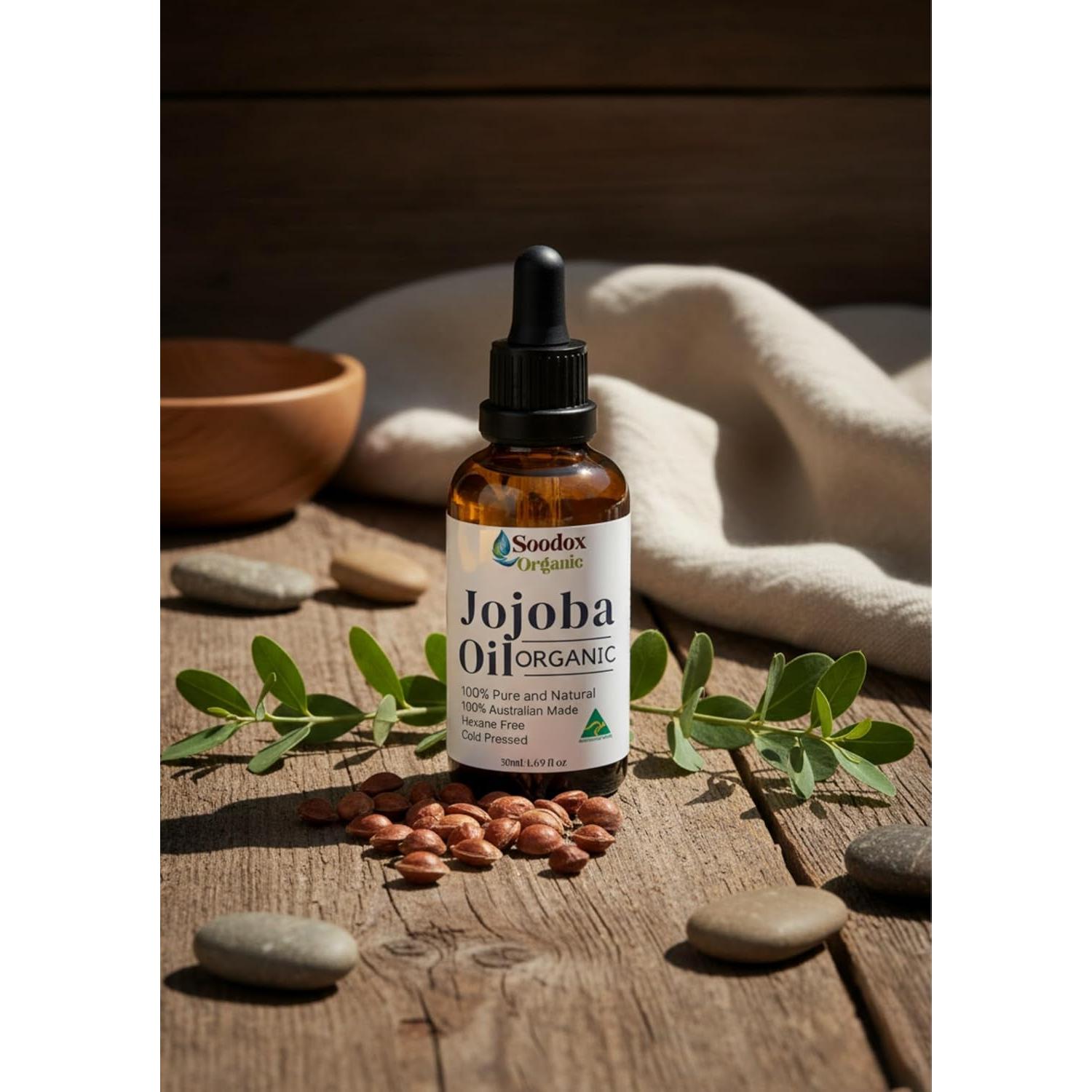 Aceite de Jojoba Orgánico Soodox 50ml - Puro para Cabello y Piel