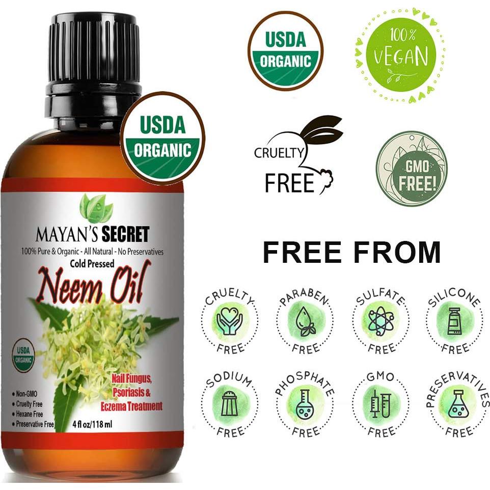 Aceite de Neem Orgánico Mayan's Secret 113g Prensado en Frío