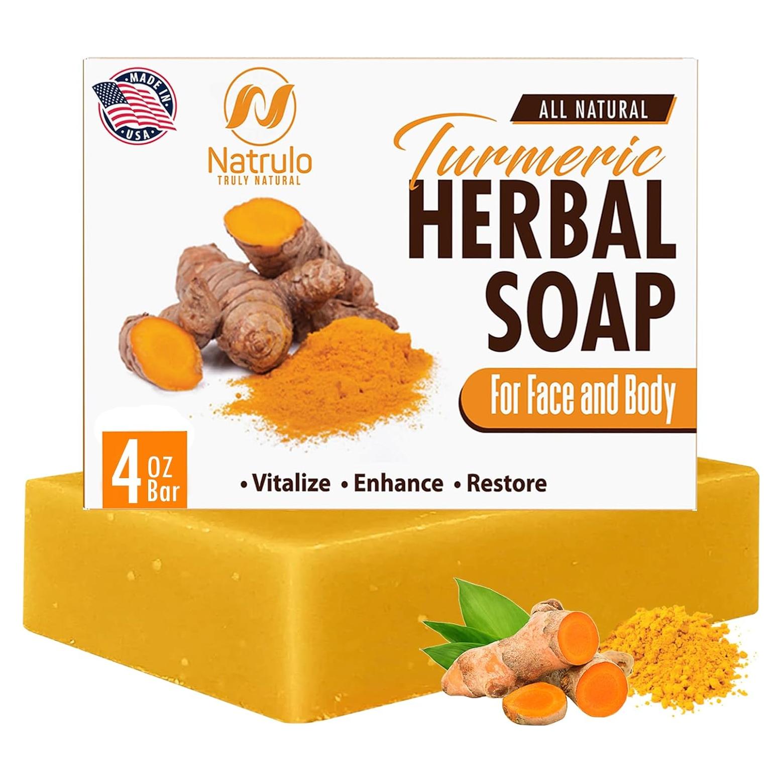 Jabón Natural de Cúrcuma Natrulo 113 g - Para Cara y Cuerpo