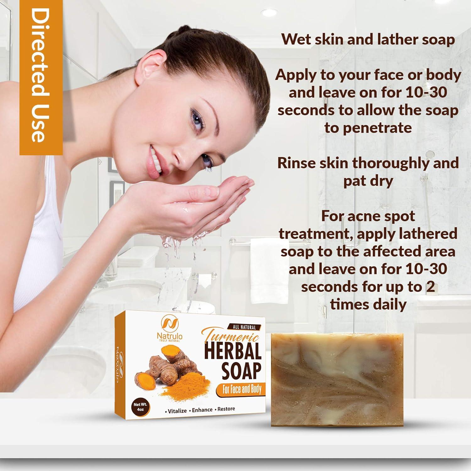 Jabón Natural de Cúrcuma Natrulo 113 g - Para Cara y Cuerpo