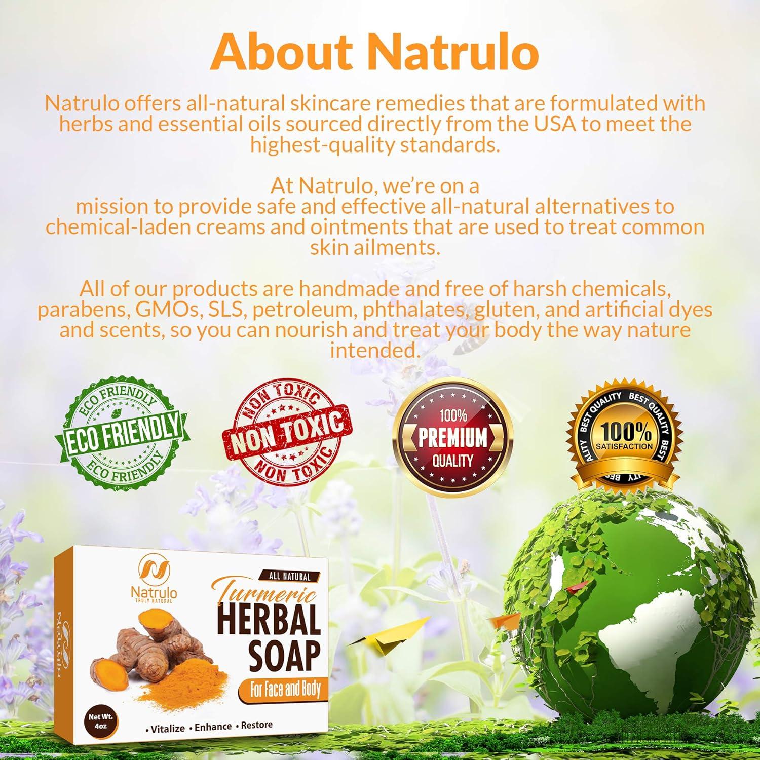 Jabón Natural de Cúrcuma Natrulo 113 g - Para Cara y Cuerpo
