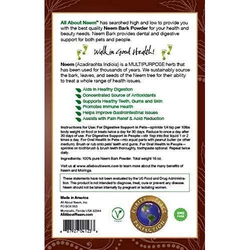 Polvo de Corteza de Neem Orgánico 408g - Suplemento Saludable