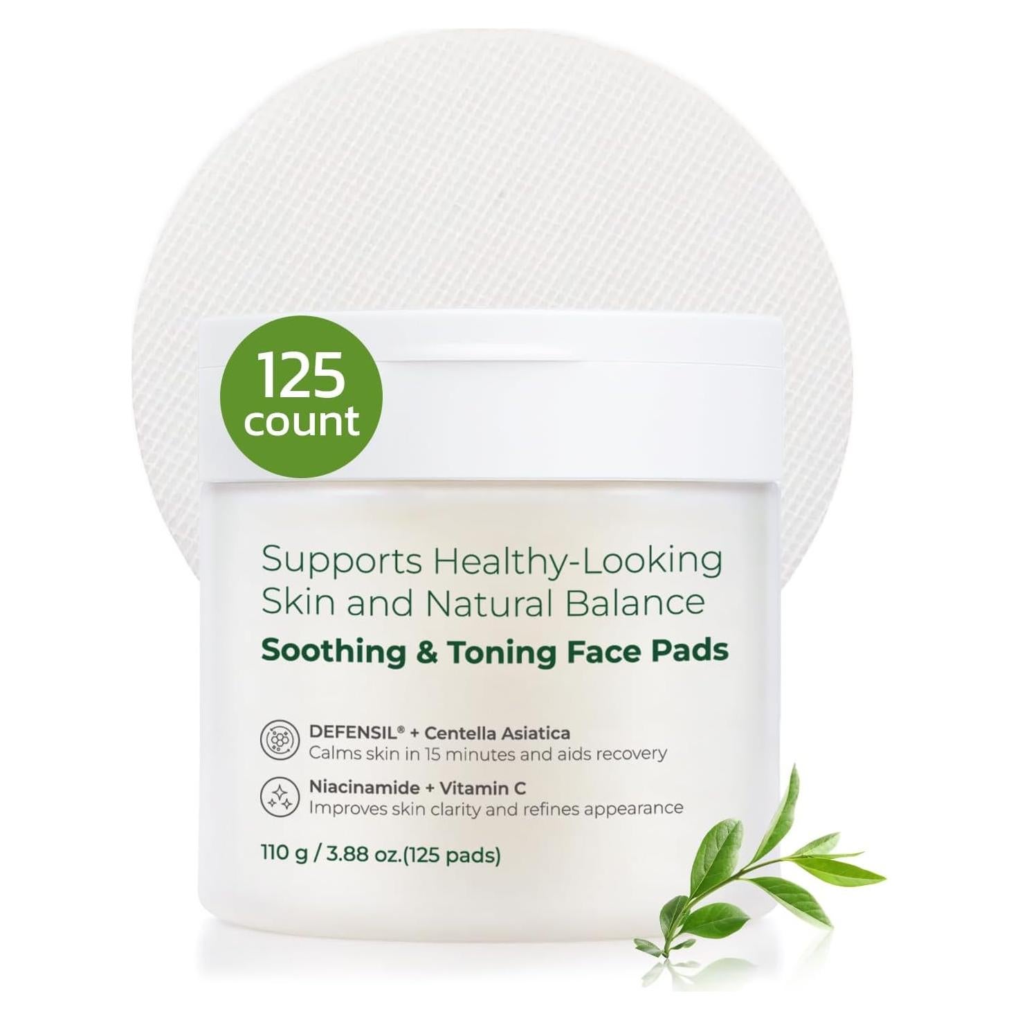 Discos Exfoliantes Faciales QAH con Niacinamida y Péptidos - 125 Unidades