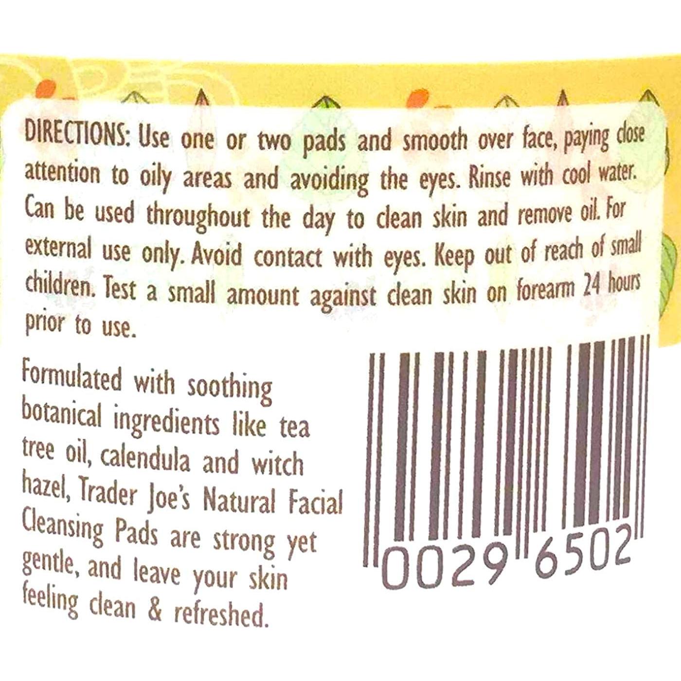 Almohadillas de limpieza facial naturales Trader Joe's - 2 unidades