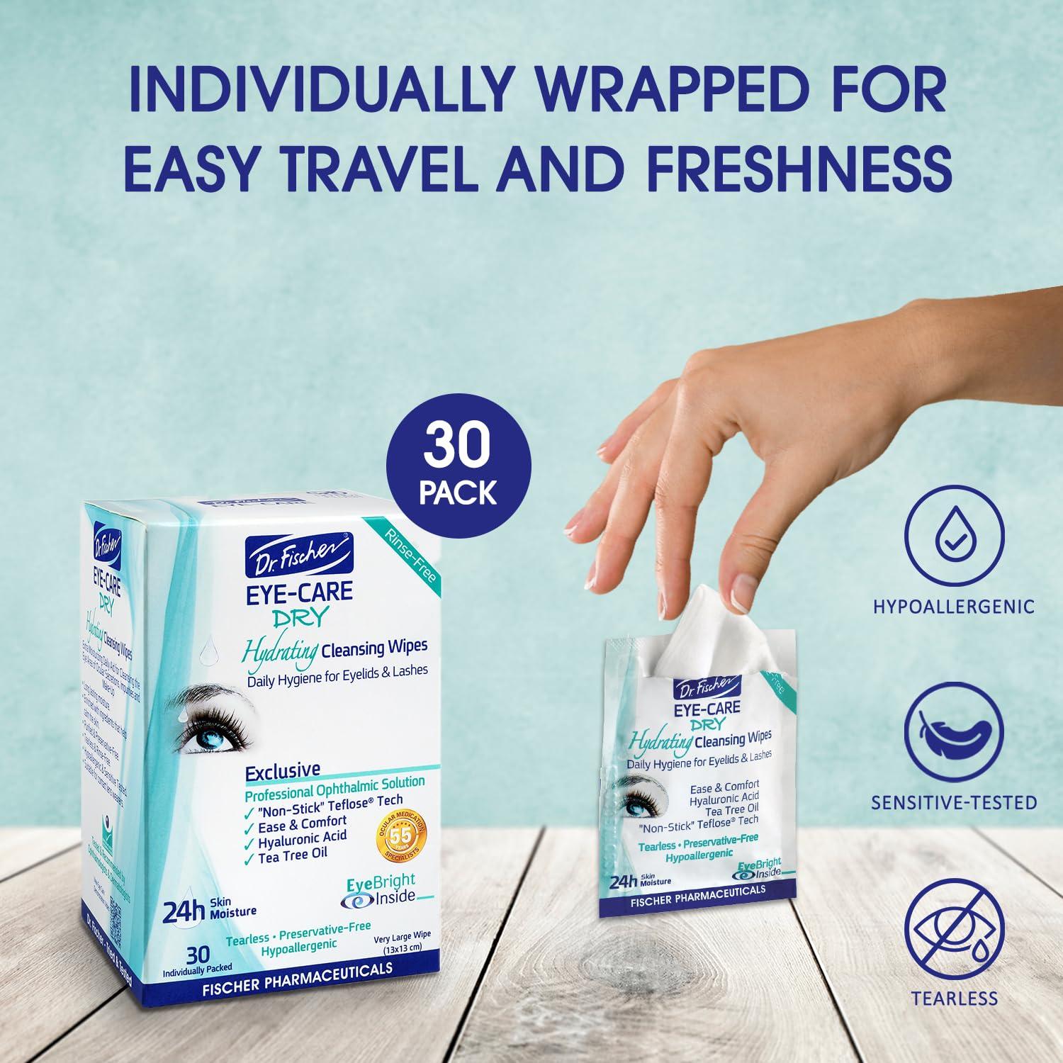Toallitas para Ojos Hipoalergénicas Dr. Fischer - 30 Unidades