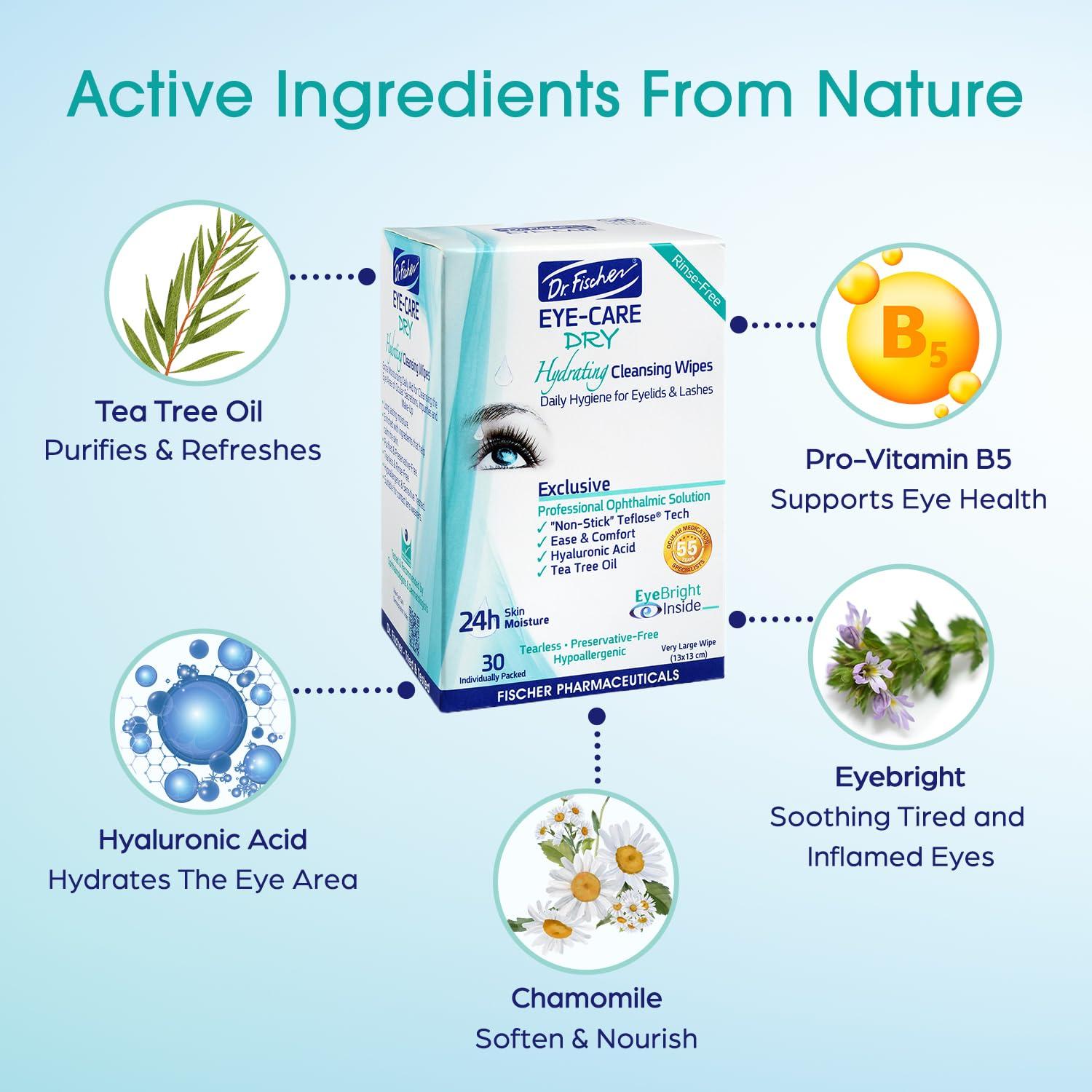 Toallitas para Ojos Hipoalergénicas Dr. Fischer - 30 Unidades